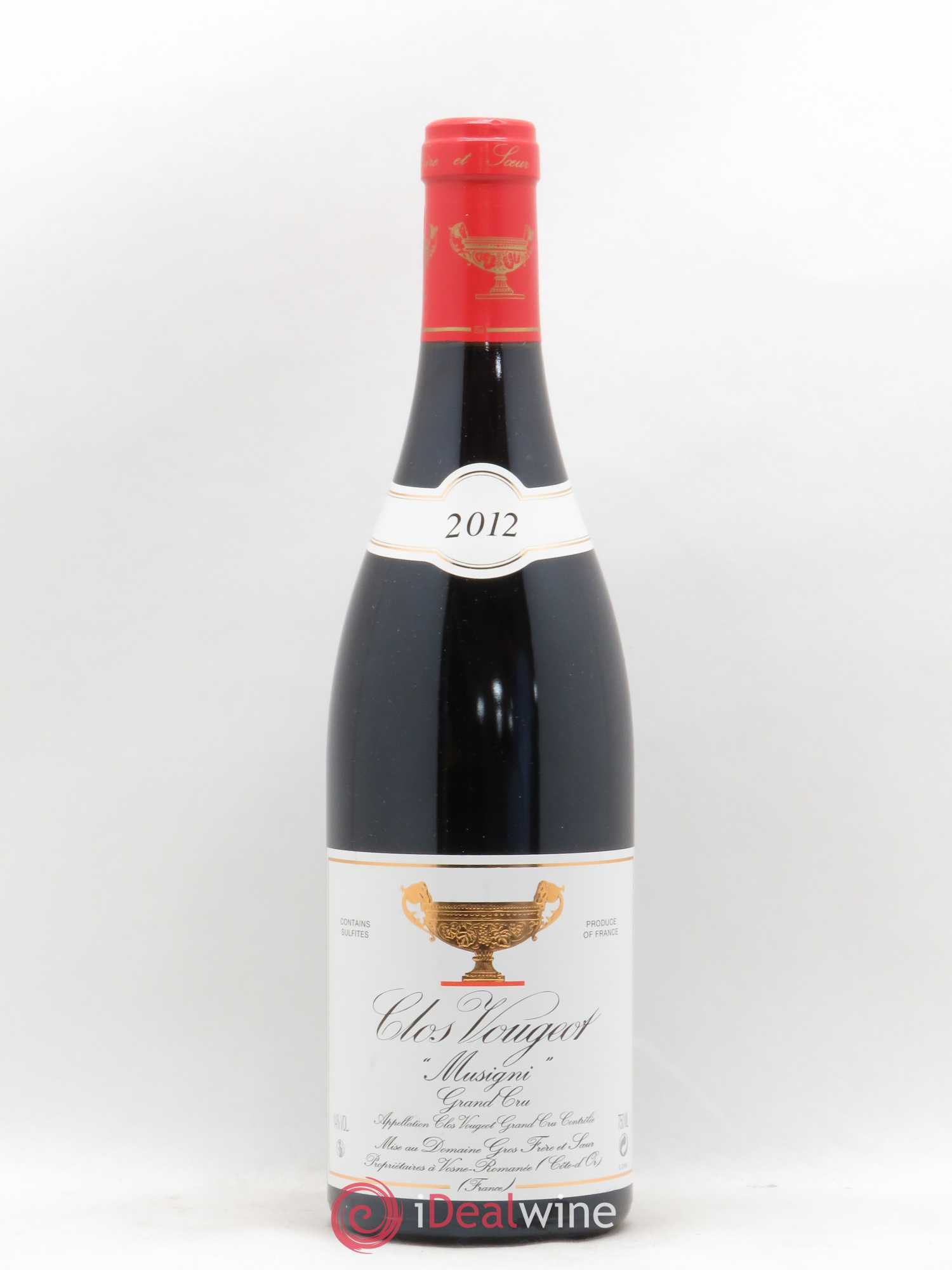 Clos de Vougeot Grand Cru Musigni Gros Frère & Soeur 2012 - Lot de 1 bouteille - 0