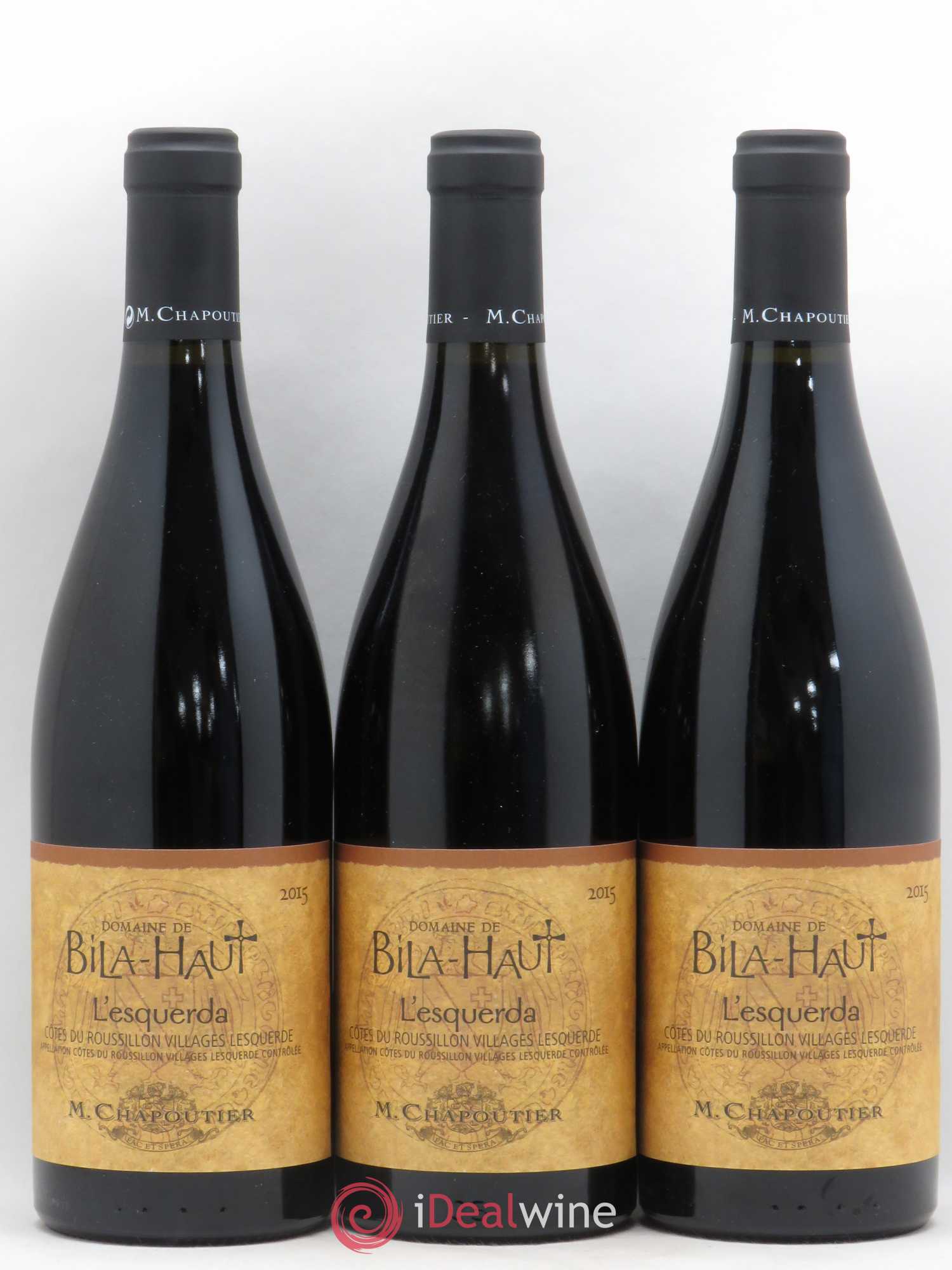 Côtes du Roussillon Michel Chapoutier L'Esquerda Bila Haut 2015 - Posten von 3 Flaschen - 0
