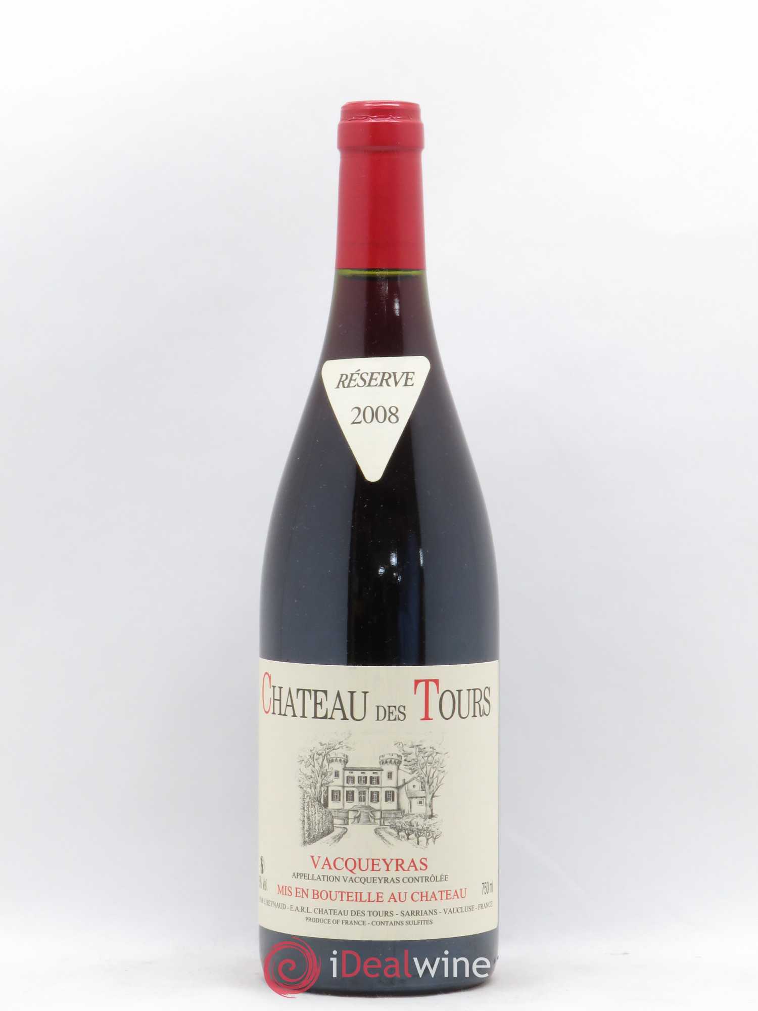 Vacqueyras Château des Tours Emmanuel Reynaud 2008 - Lot de 1 bouteille - 0