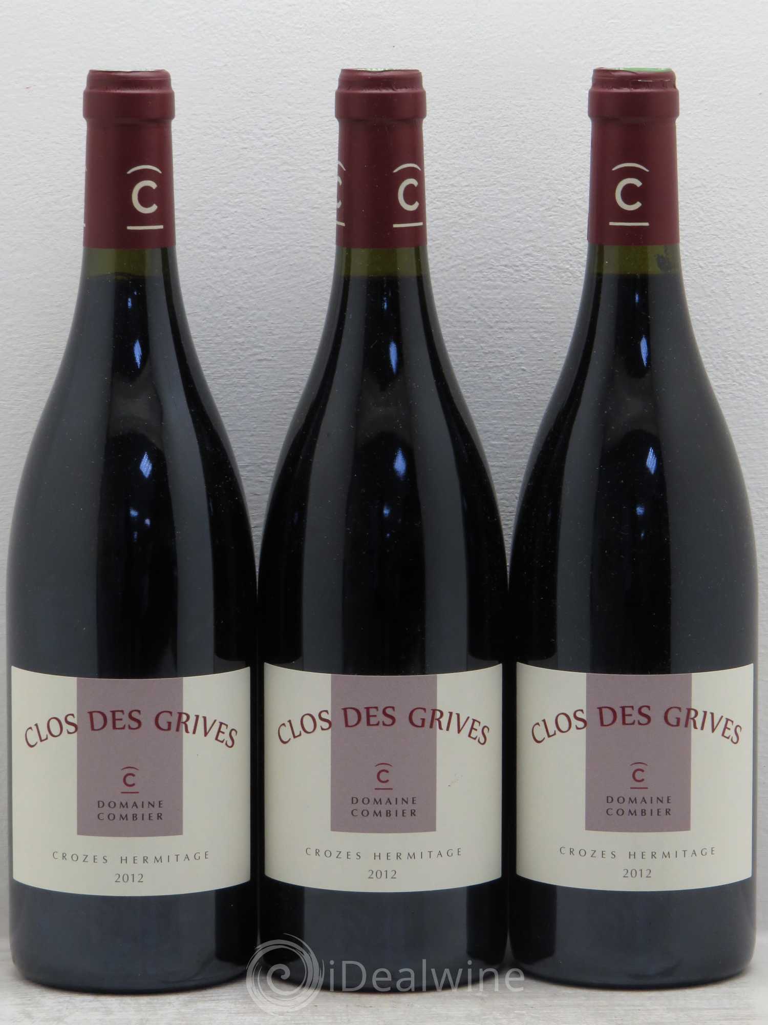 Crozes-Hermitage Clos des Grives Combier 2012 - Lot de 3 bouteilles - 0
