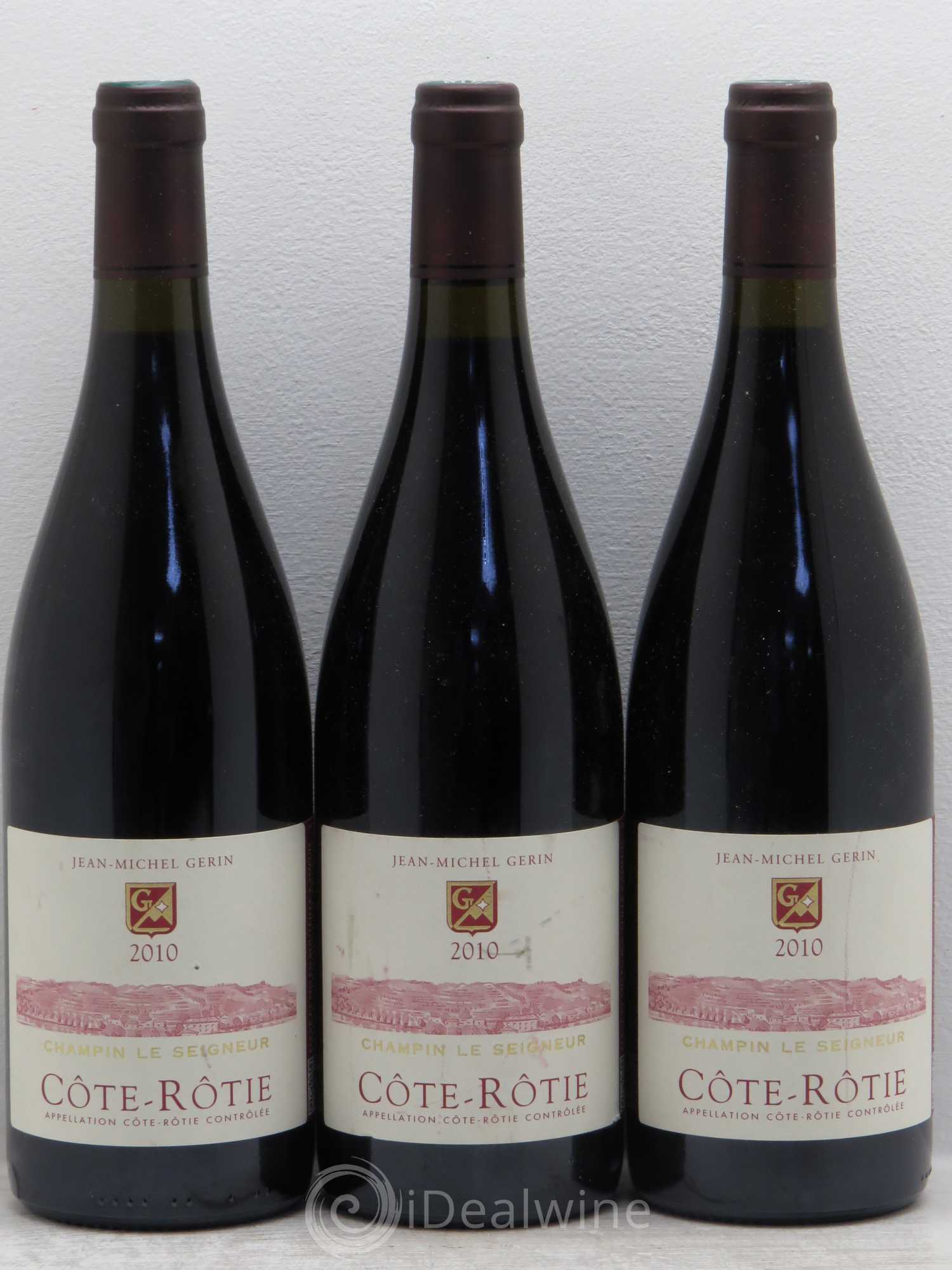 Côte-Rôtie Champin Le Seigneur Jean-Michel Gerin 2010 - Lot de 3 bouteilles - 0
