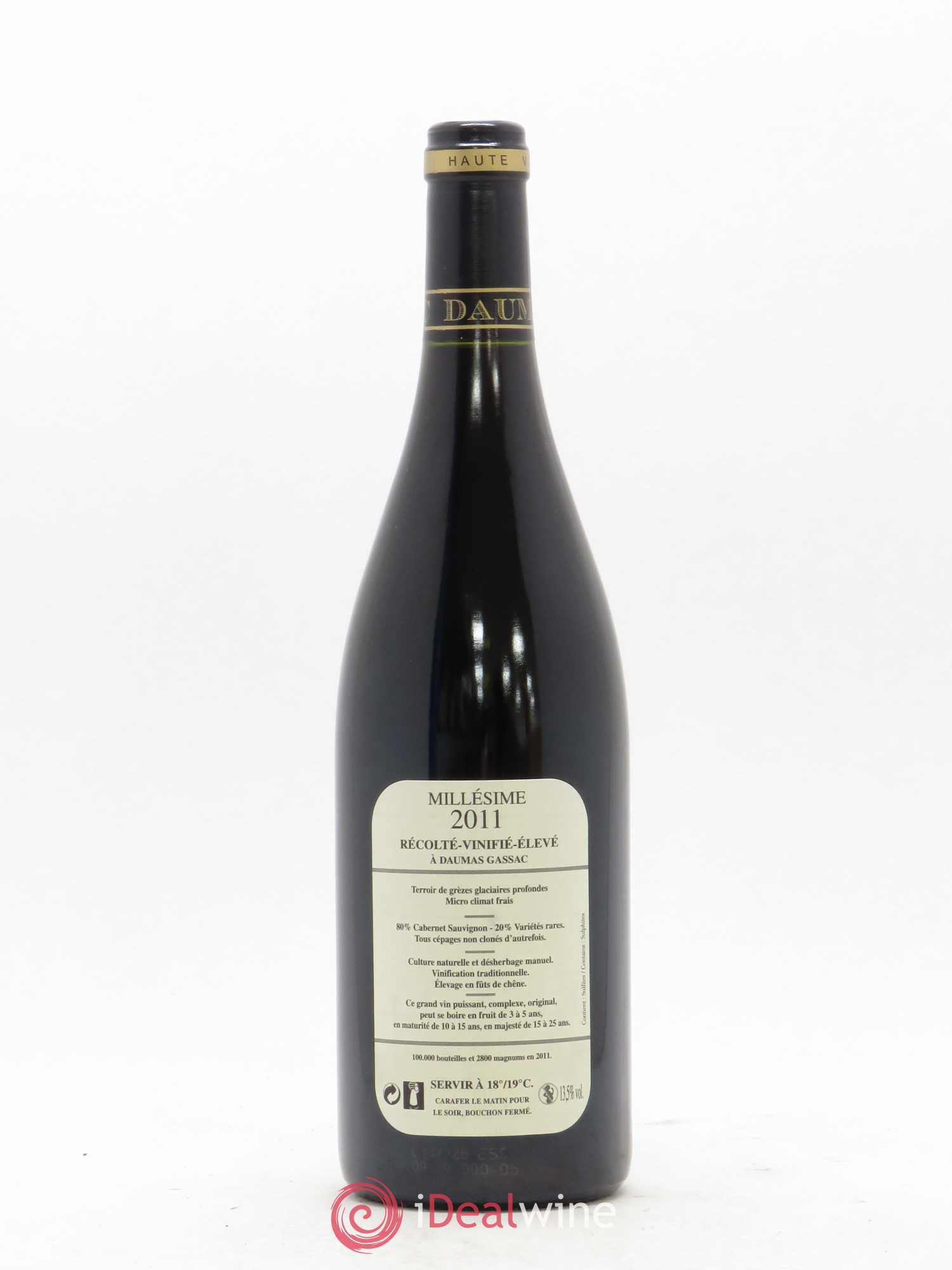 Saint-Guilhem-le-Désert - Cité d'Aniane Mas Daumas Gassac Famille Guibert de La Vaissière 2011 - Lot de 1 bouteille - 1