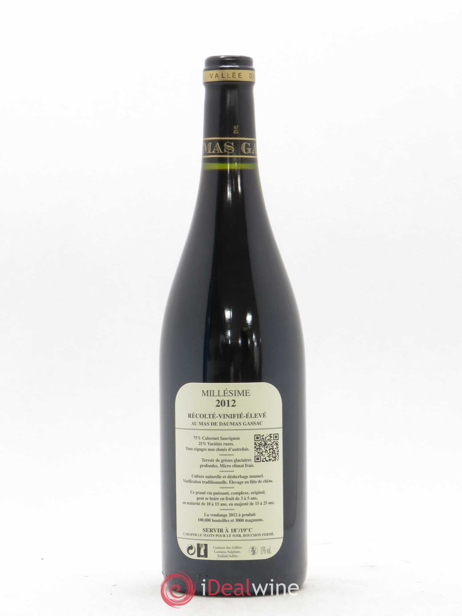 Saint-Guilhem-le-Désert - Cité d'Aniane Mas Daumas Gassac Famille Guibert de La Vaissière 2012 - Lot de 1 bouteille - 1