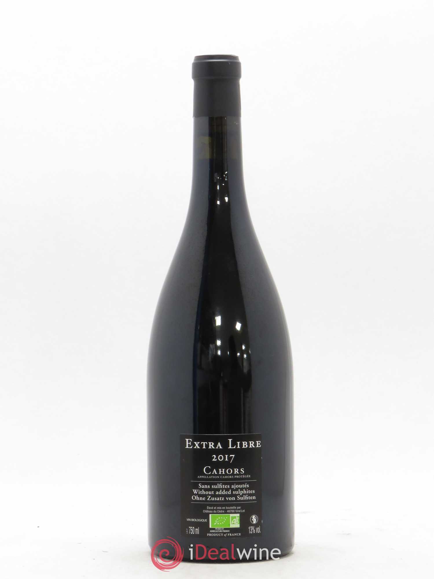 Cahors Château du Cèdre Extra Libre Le Cèdre Pascal et Jean-Marc Verhaeghe 2017 - Lot de 1 bouteille - 1