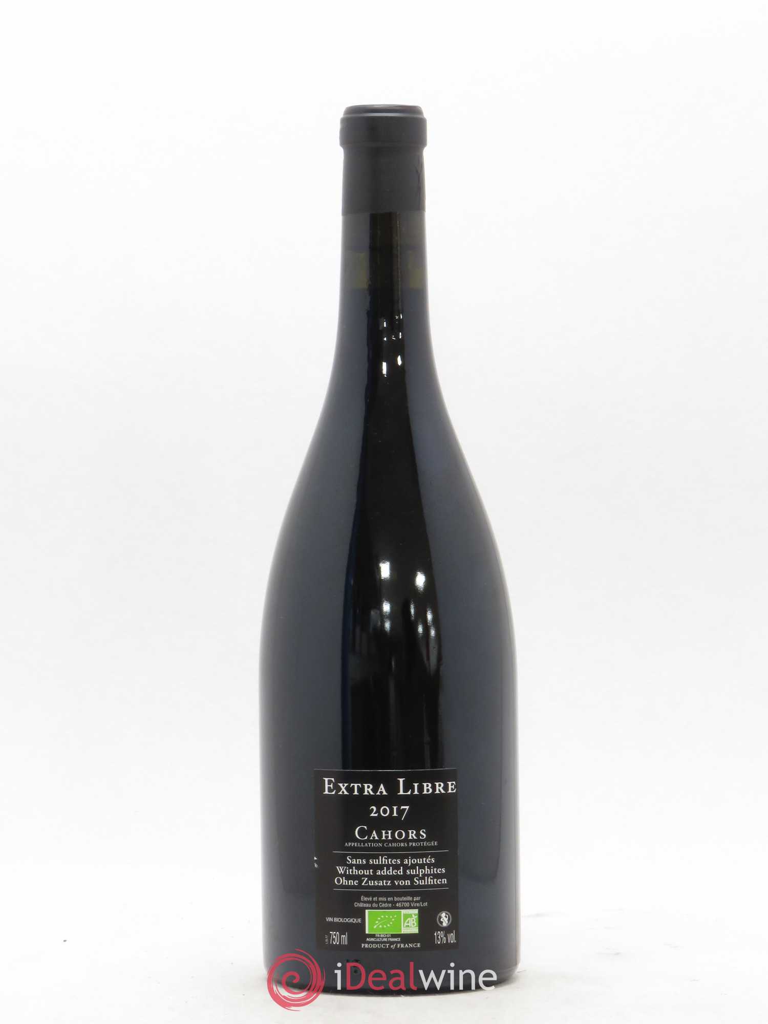 Cahors Château du Cèdre Extra Libre Le Cèdre Pascal et Jean-Marc Verhaeghe 2017 - Lot de 1 bouteille - 1
