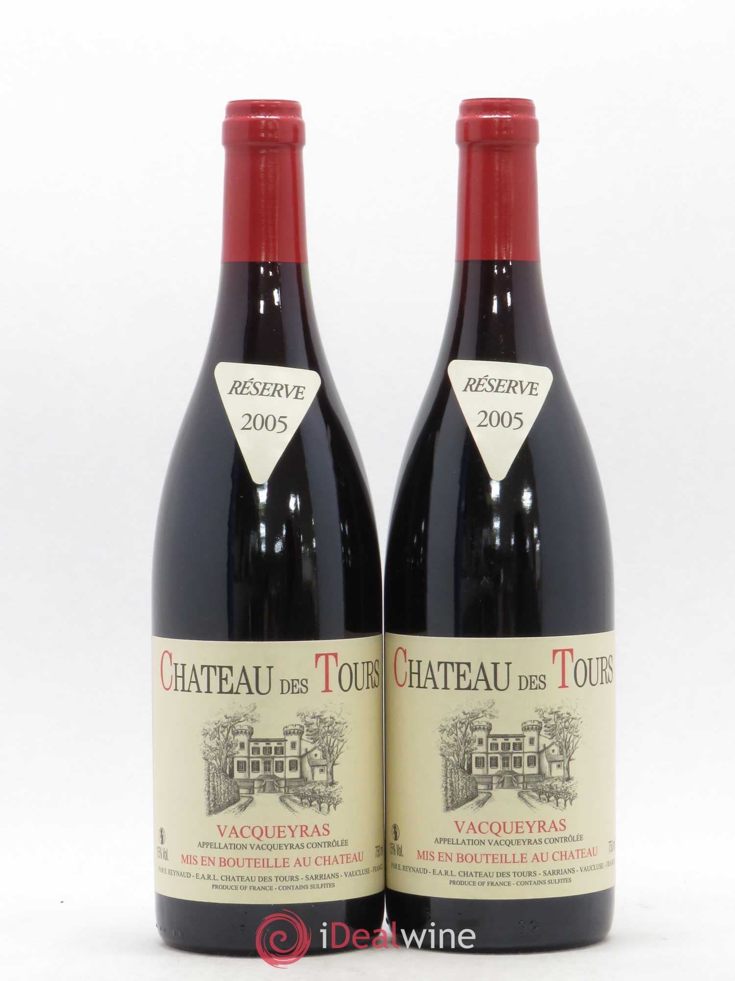 Vacqueyras Château des Tours Emmanuel Reynaud 2005 - Lot de 2 bouteilles - 0