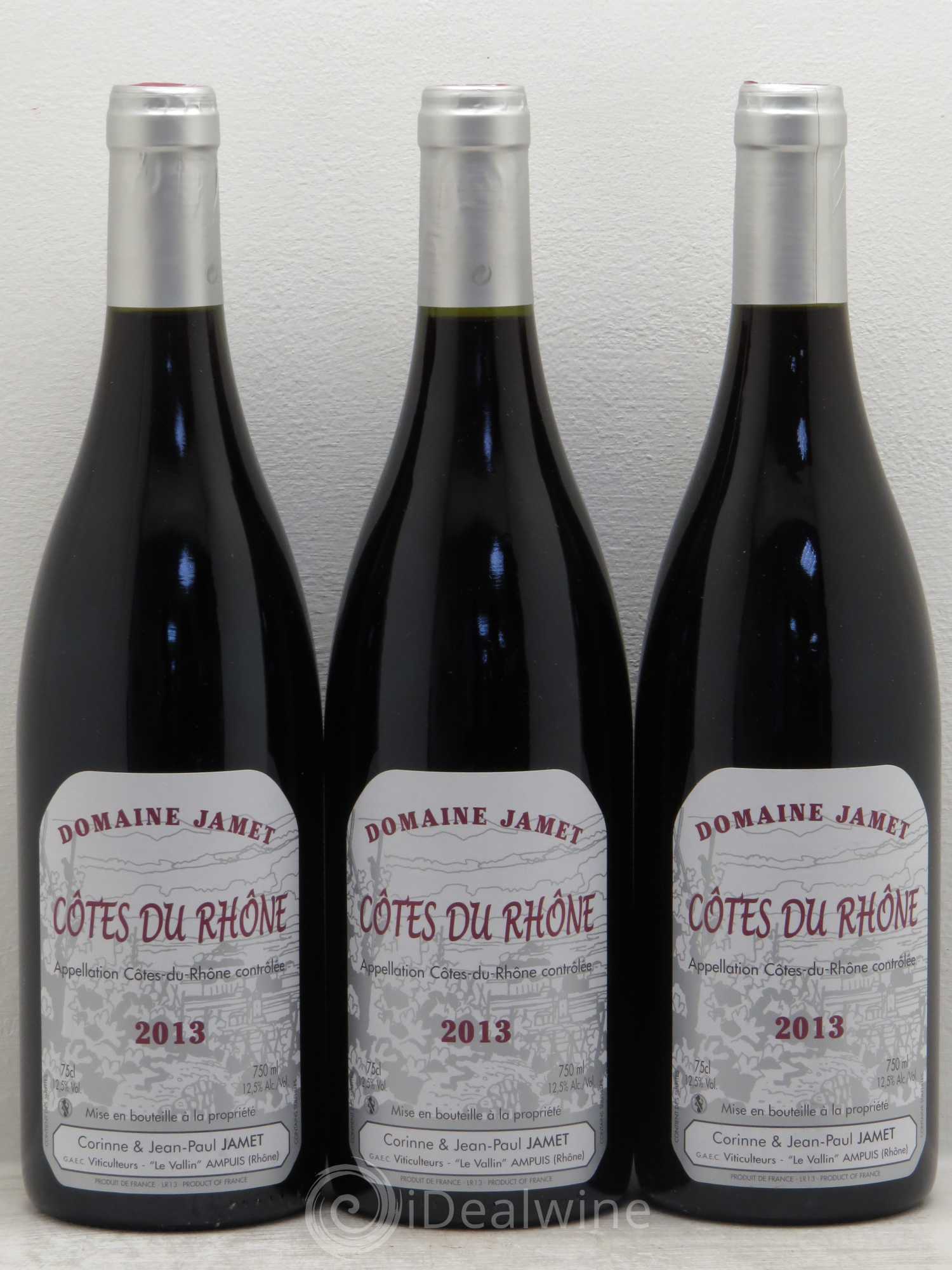 Côtes-du-Rhône Domaine Jamet 2013 - Lot de 3 bouteilles - 0