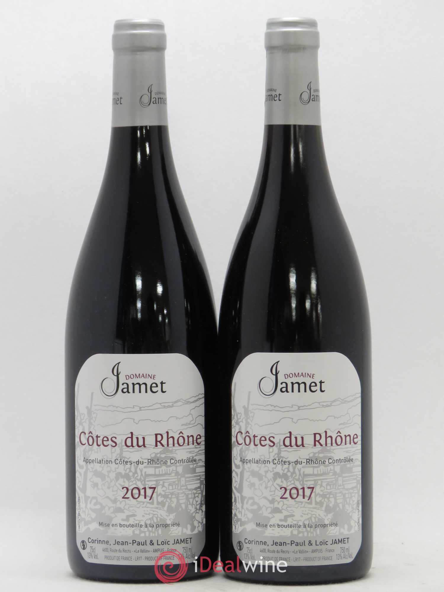 Côtes-du-Rhône Jamet (Domaine) 2017 - Lot de 2 bouteilles - 0