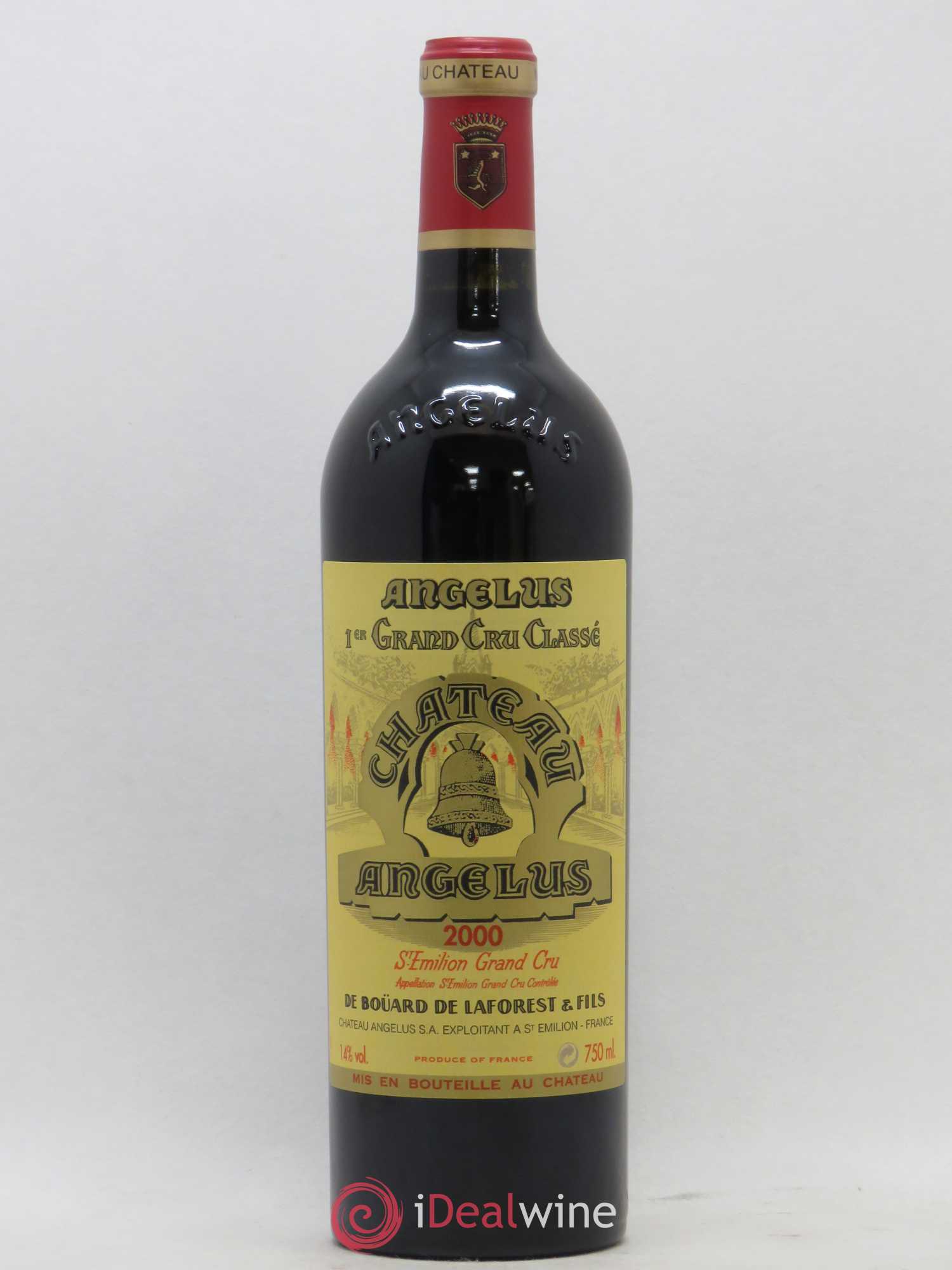 Château Angélus 1er Grand Cru Classé A 2000 - Lot de 1 bouteille - 0