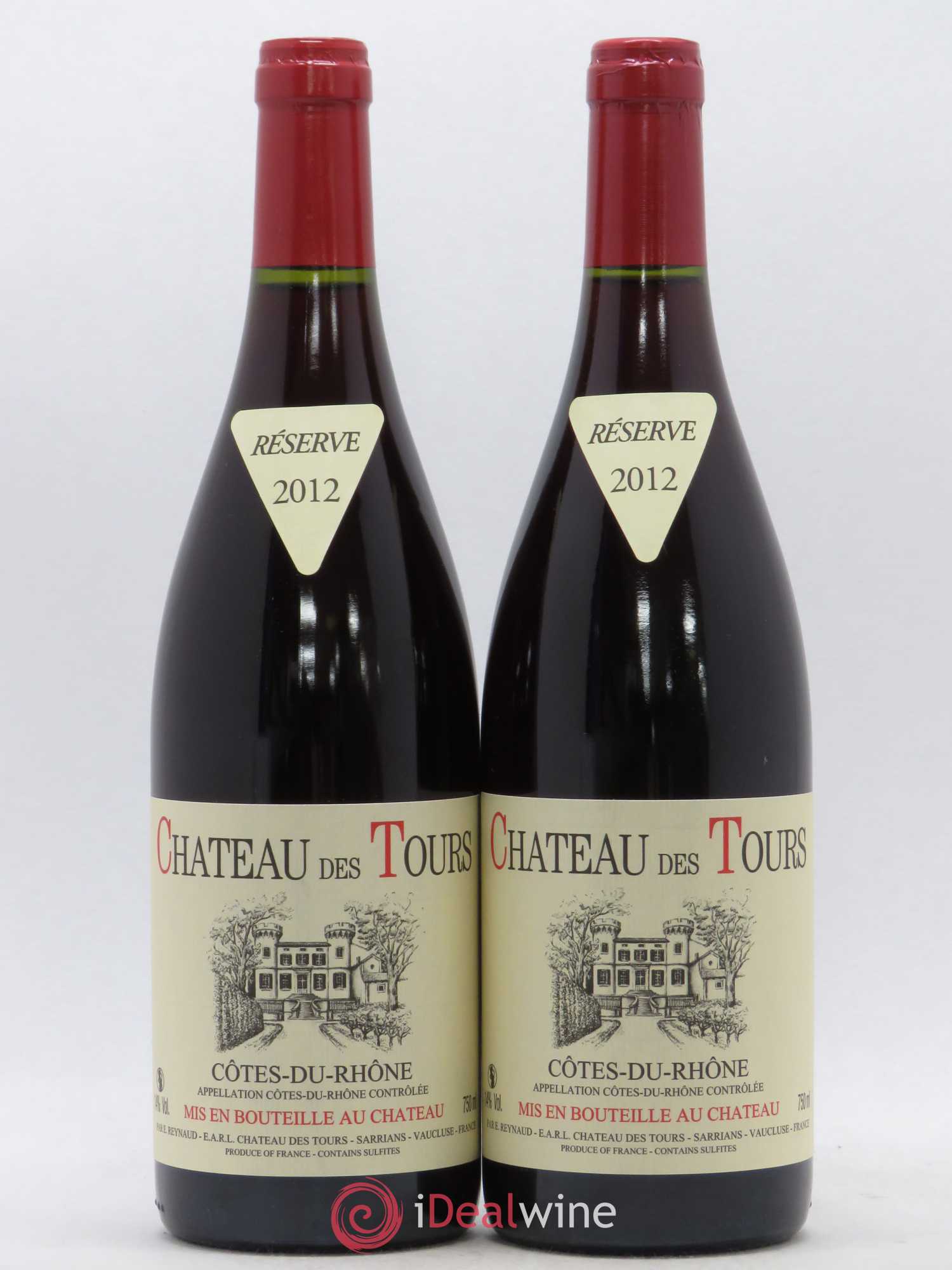 Côtes-du-Rhône Château des Tours Emmanuel Reynaud 2012 - Lot de 2 bouteilles - 0