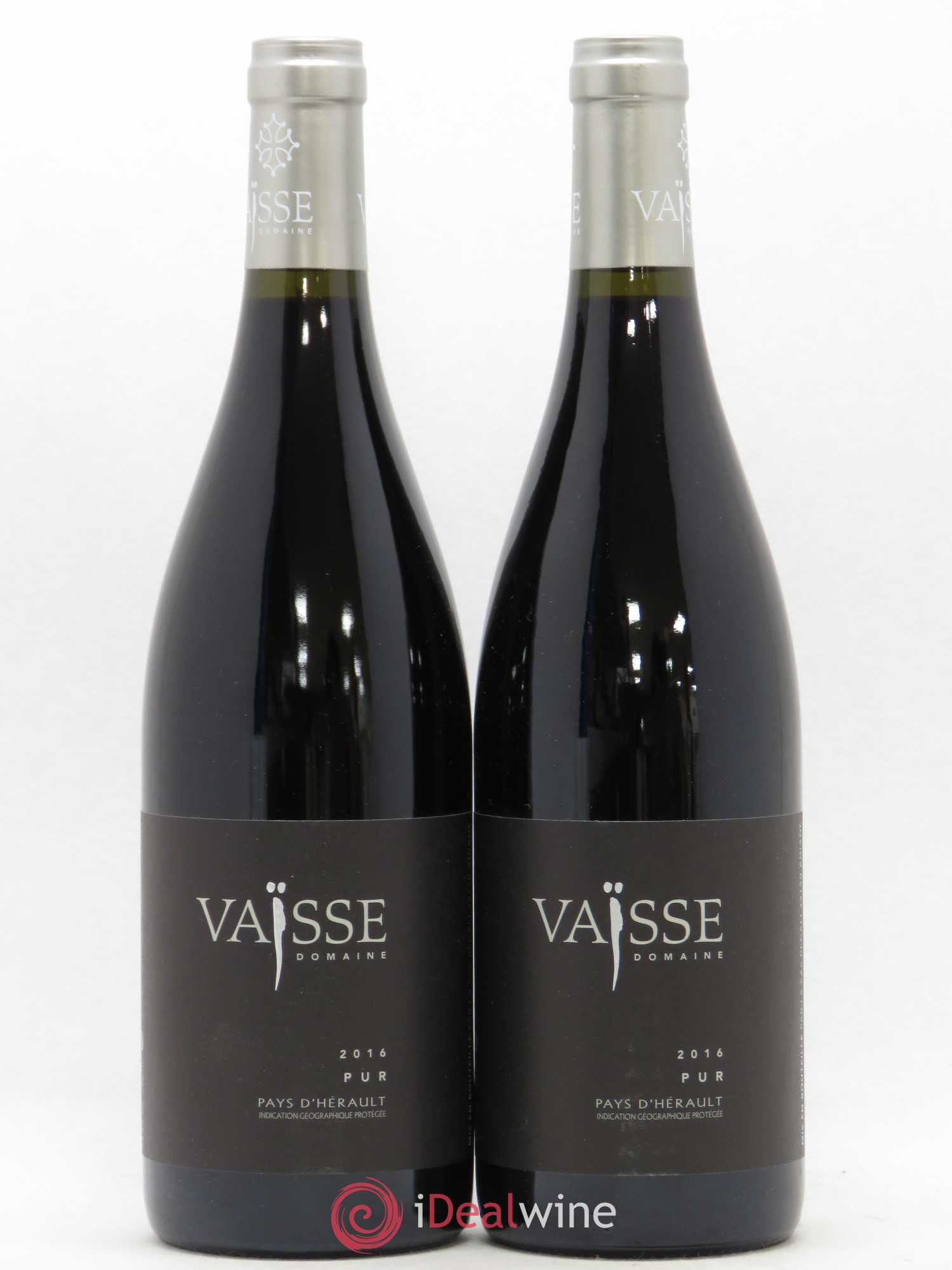 Pays d'Hérault Pur Vaisse (Domaine) 2016 - Lot de 2 bouteilles - 0