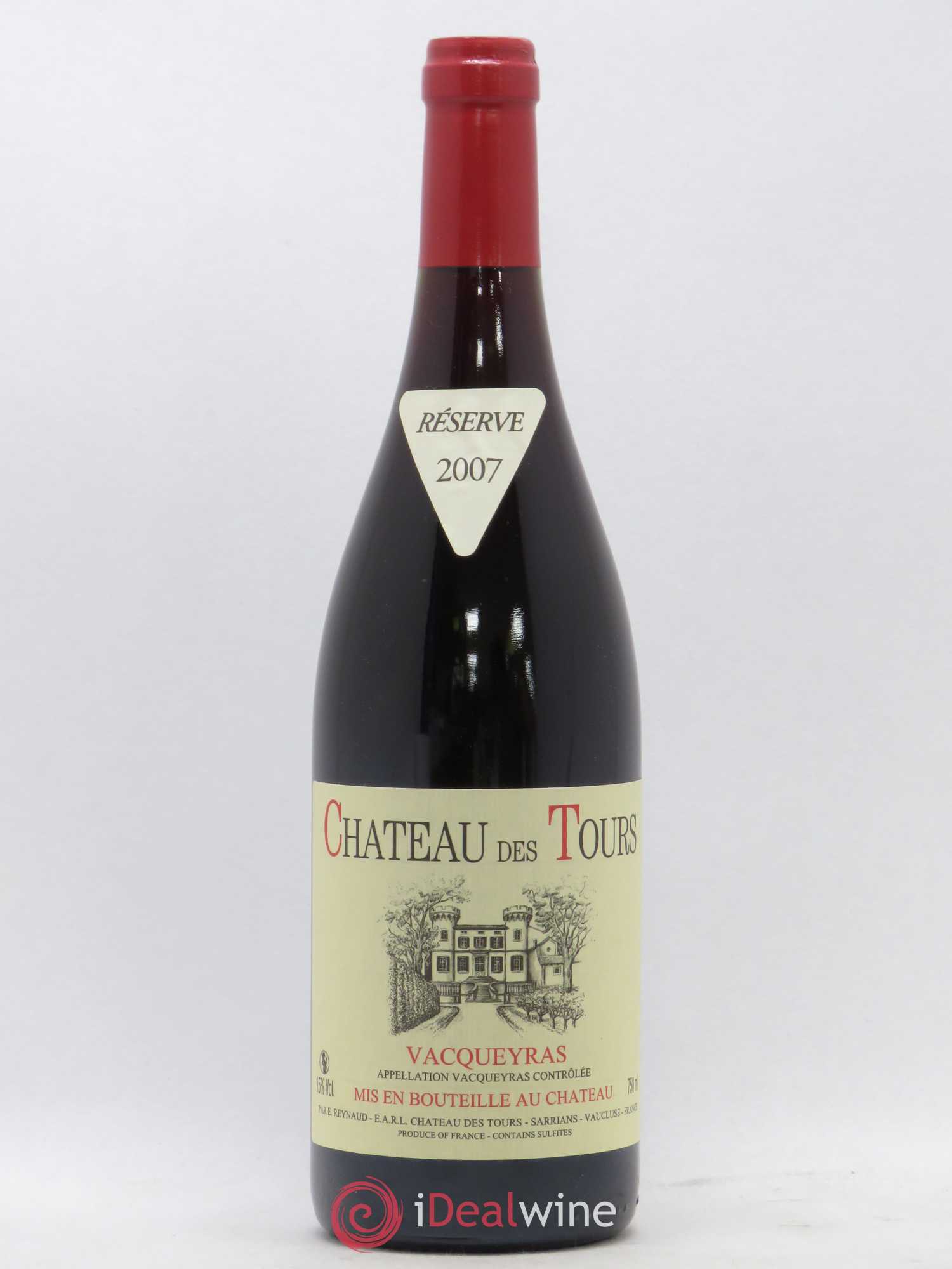 Vacqueyras Château des Tours Emmanuel Reynaud 2007 - Lot de 1 bouteille - 0
