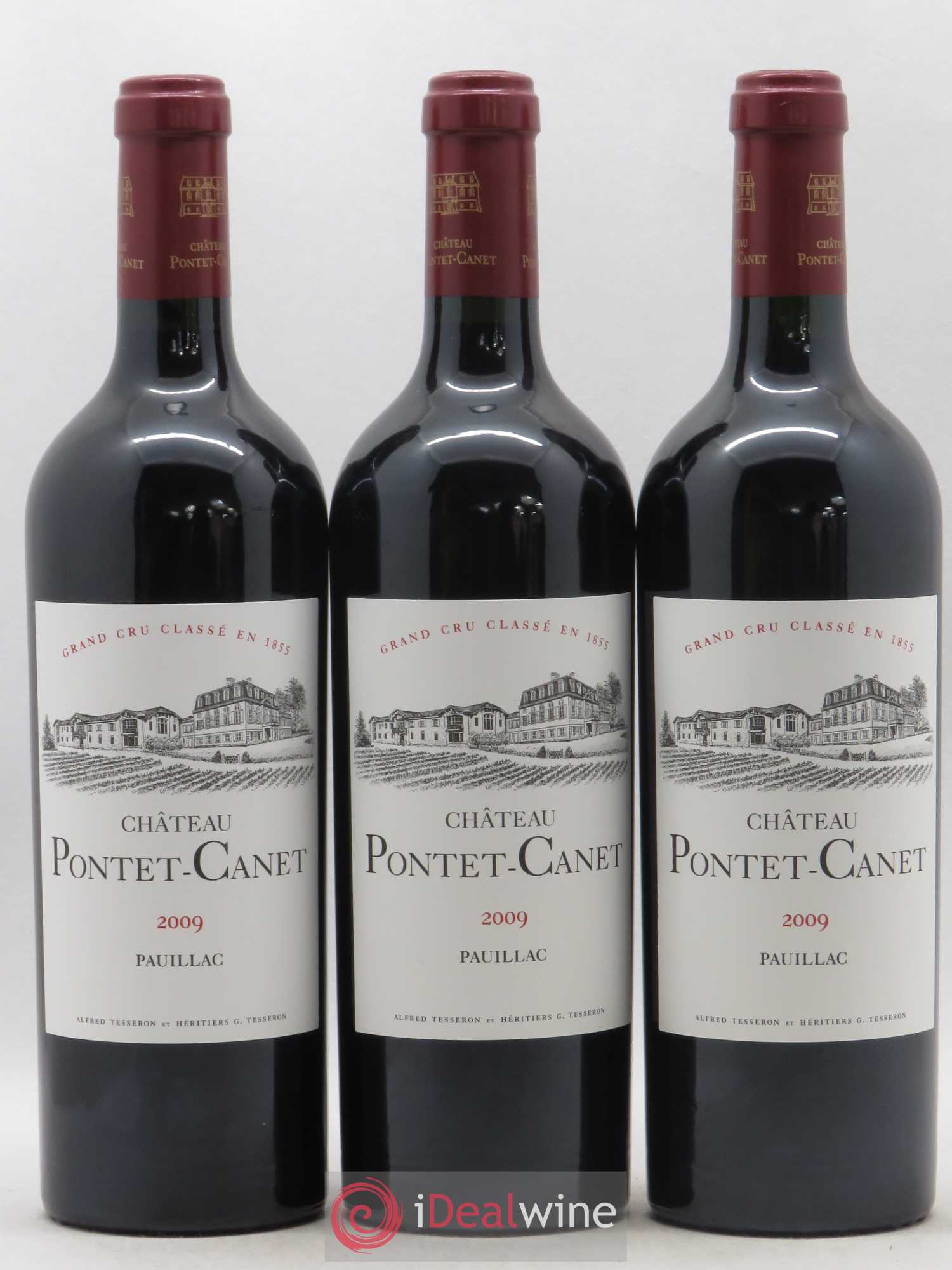 Château Pontet Canet 5ème Grand Cru Classé 2009 - Lot de 3 bouteilles - 0