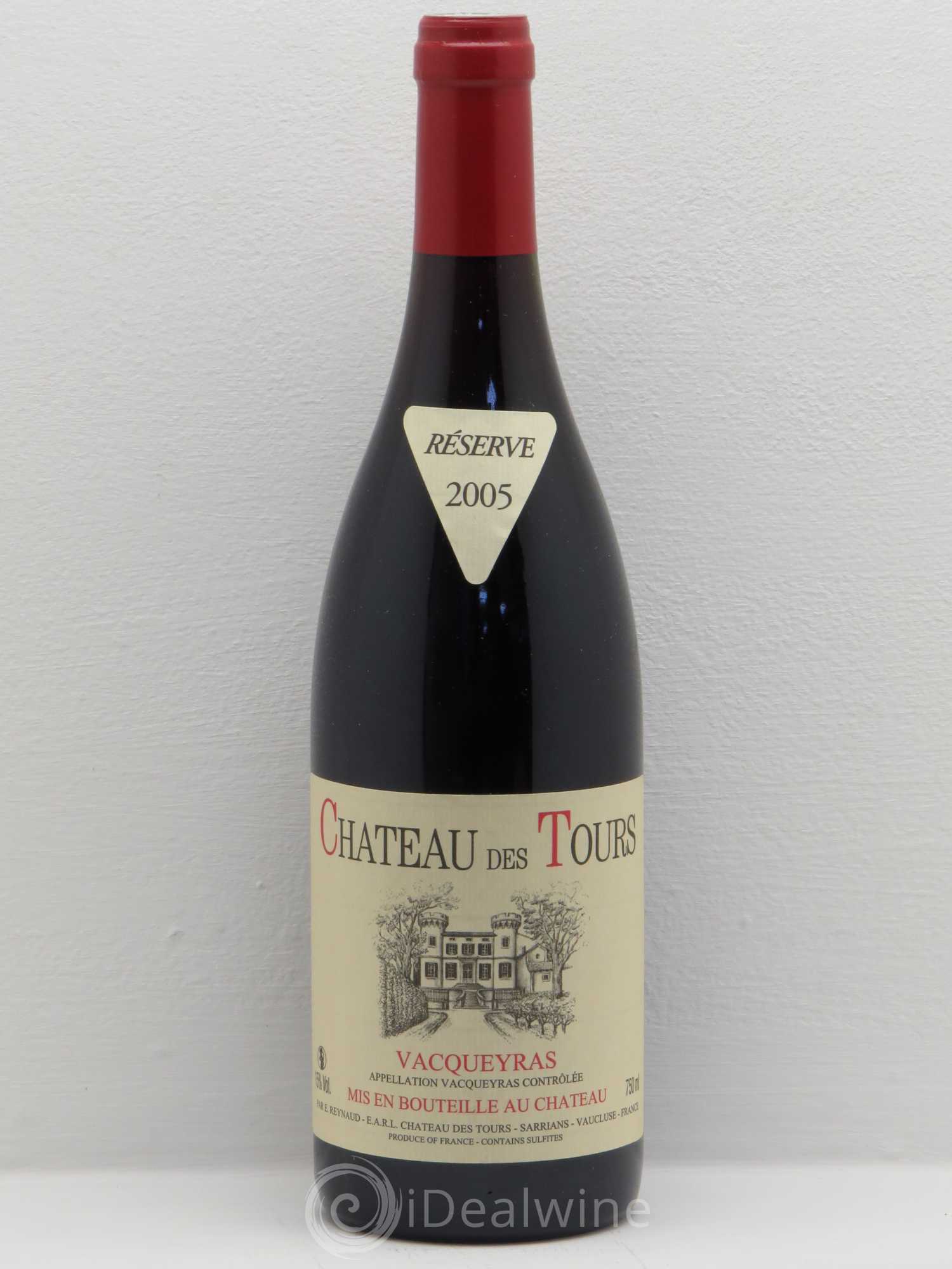 Vacqueyras Château des Tours Emmanuel Reynaud 2005 - Lot de 1 bouteille - 0