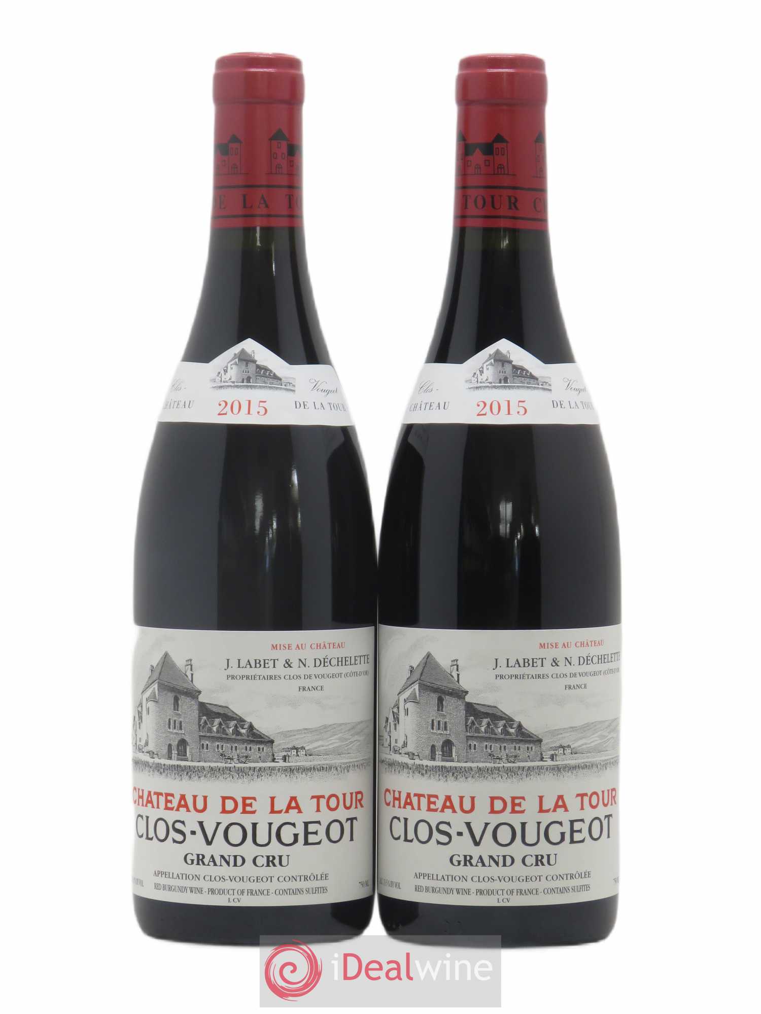 Clos de Vougeot Grand Cru Château de La Tour 2015 - Lot de 2 bouteilles - 0