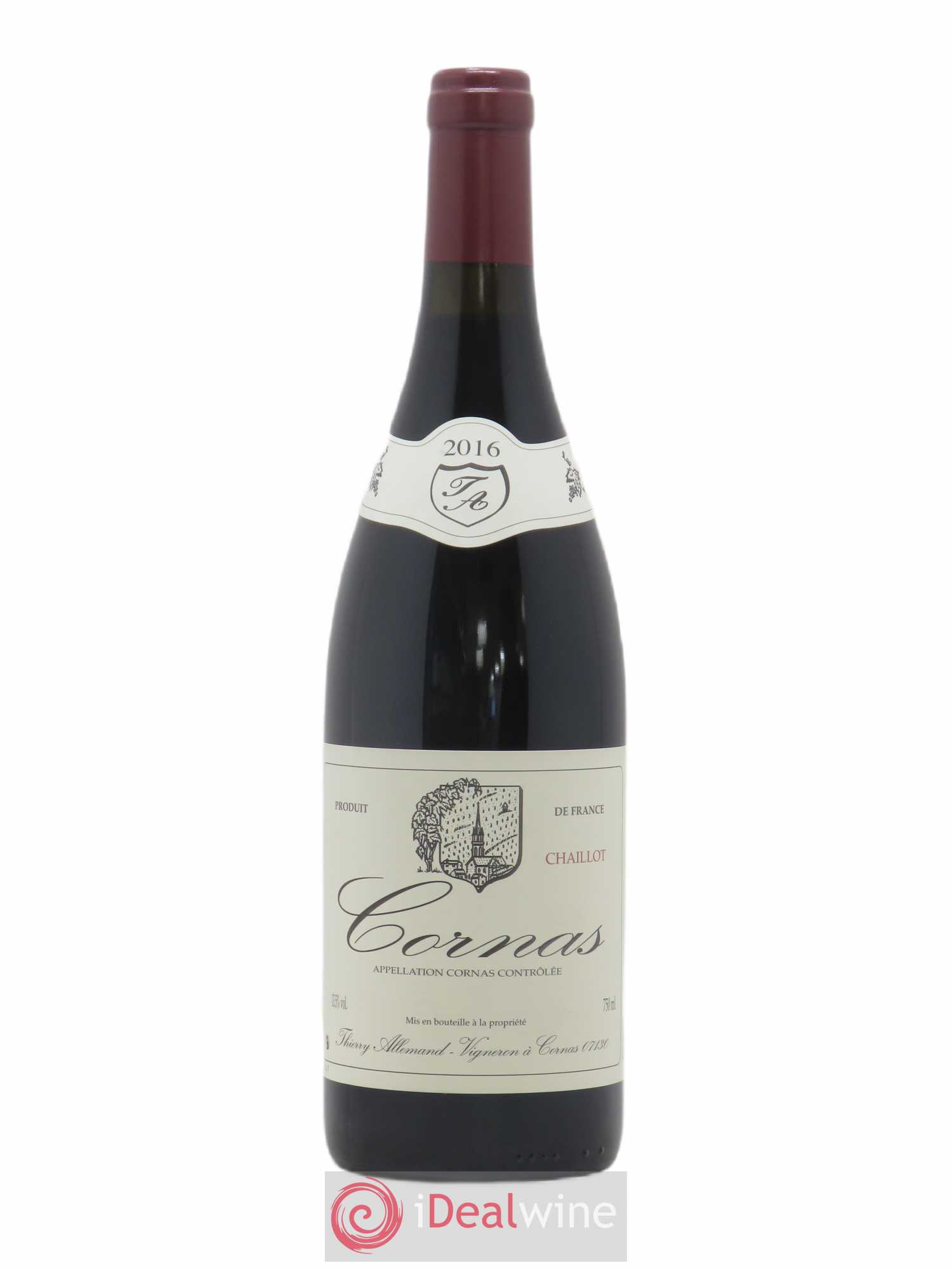 Cornas Chaillot Thierry Allemand 2016 - Lot de 1 bouteille - 0