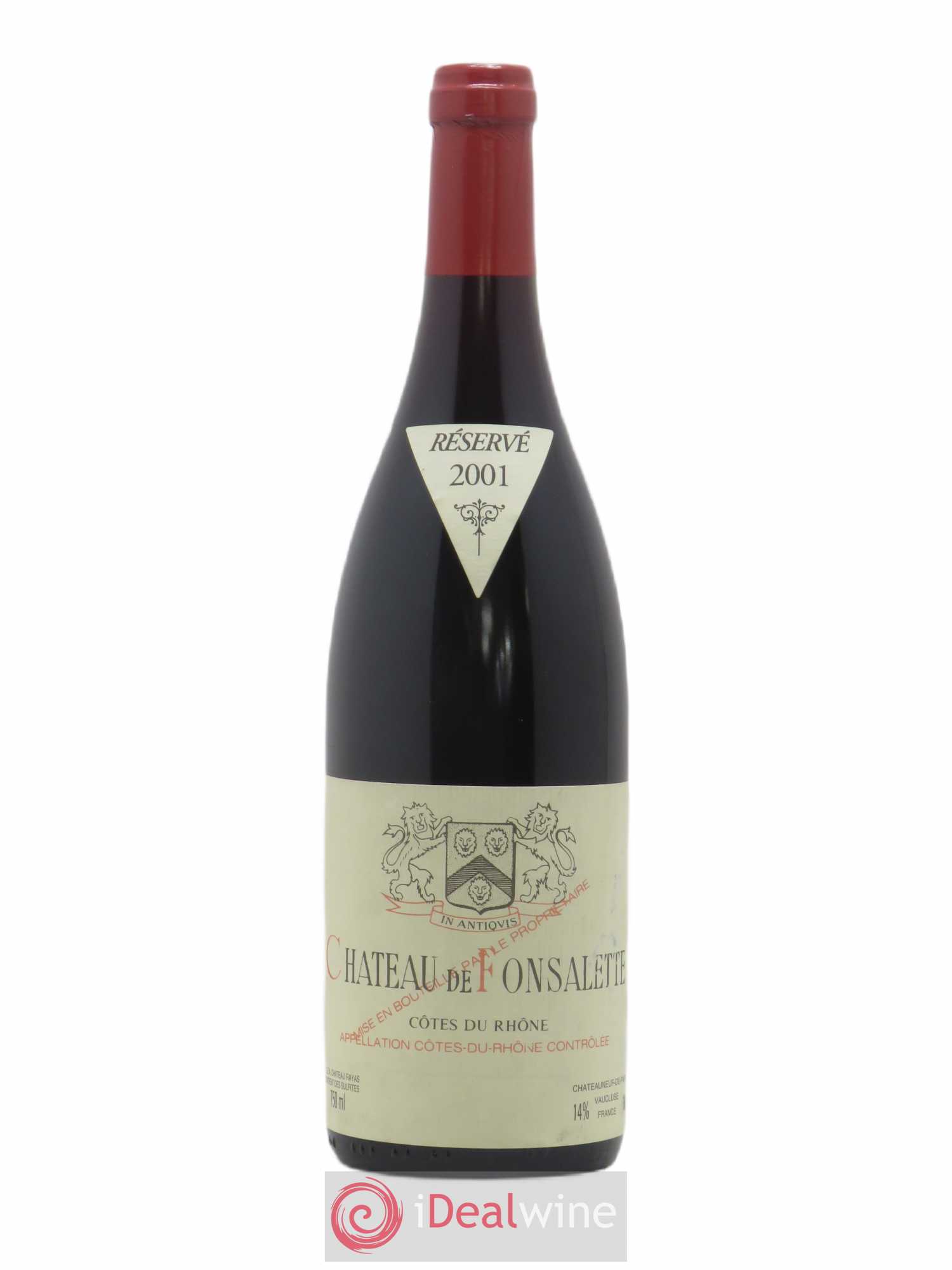 Côtes-du-Rhône Château de Fonsalette Emmanuel Reynaud 2001 - Lot de 1 bouteille - 0