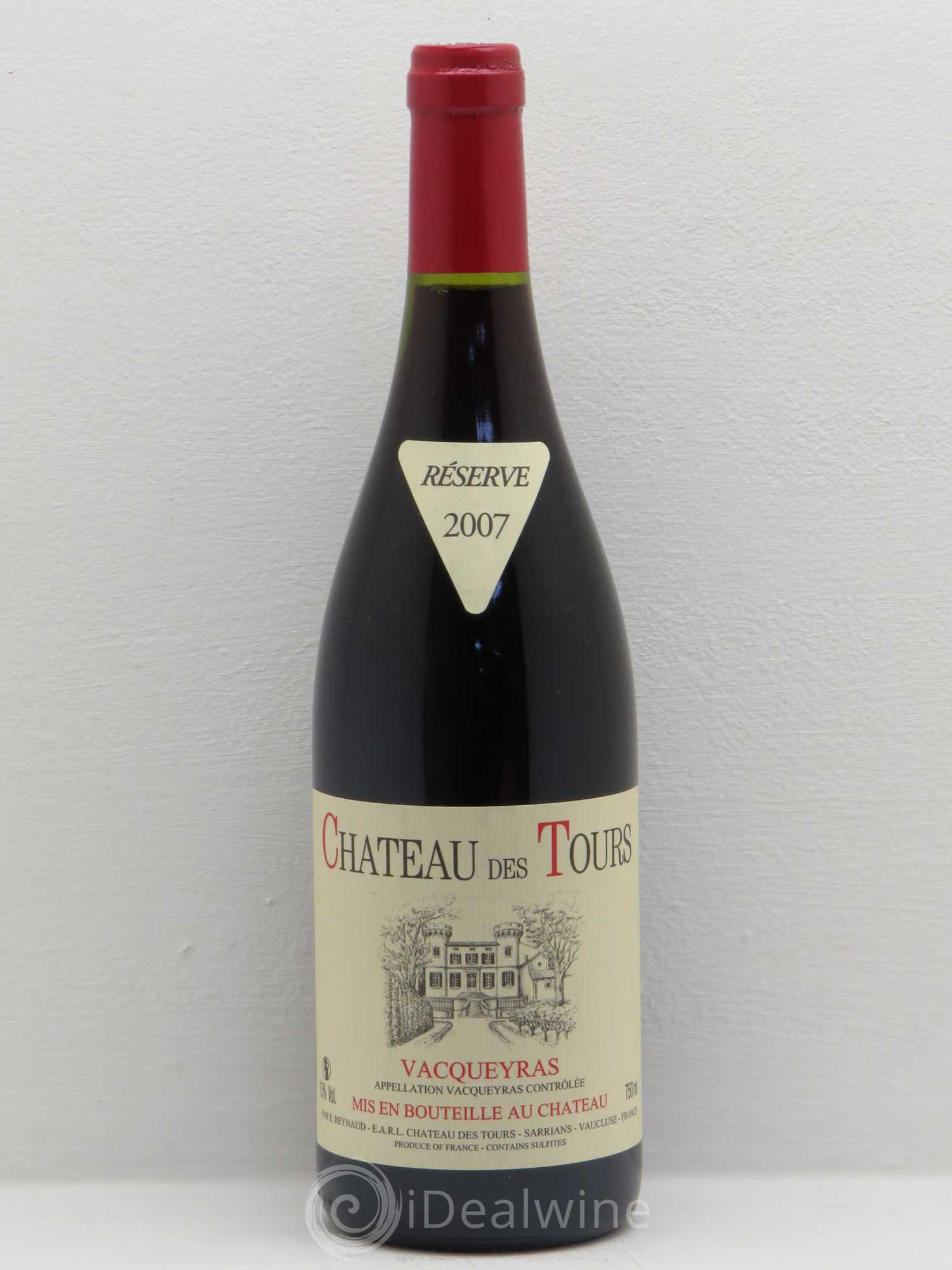 Vacqueyras Château des Tours Emmanuel Reynaud 2007 - Lot de 1 bouteille - 0