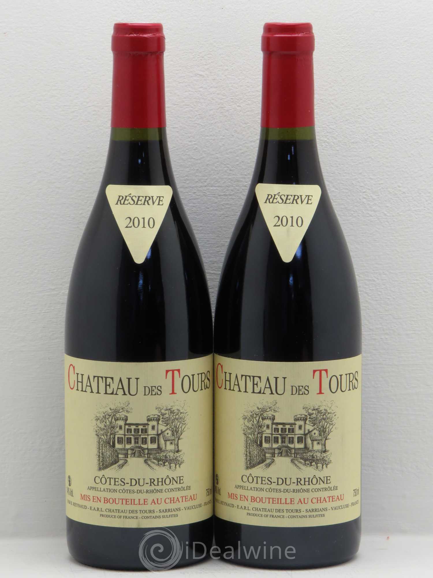 Côtes-du-Rhône Château des Tours Emmanuel Reynaud 2010 - Lot de 2 bouteilles - 0
