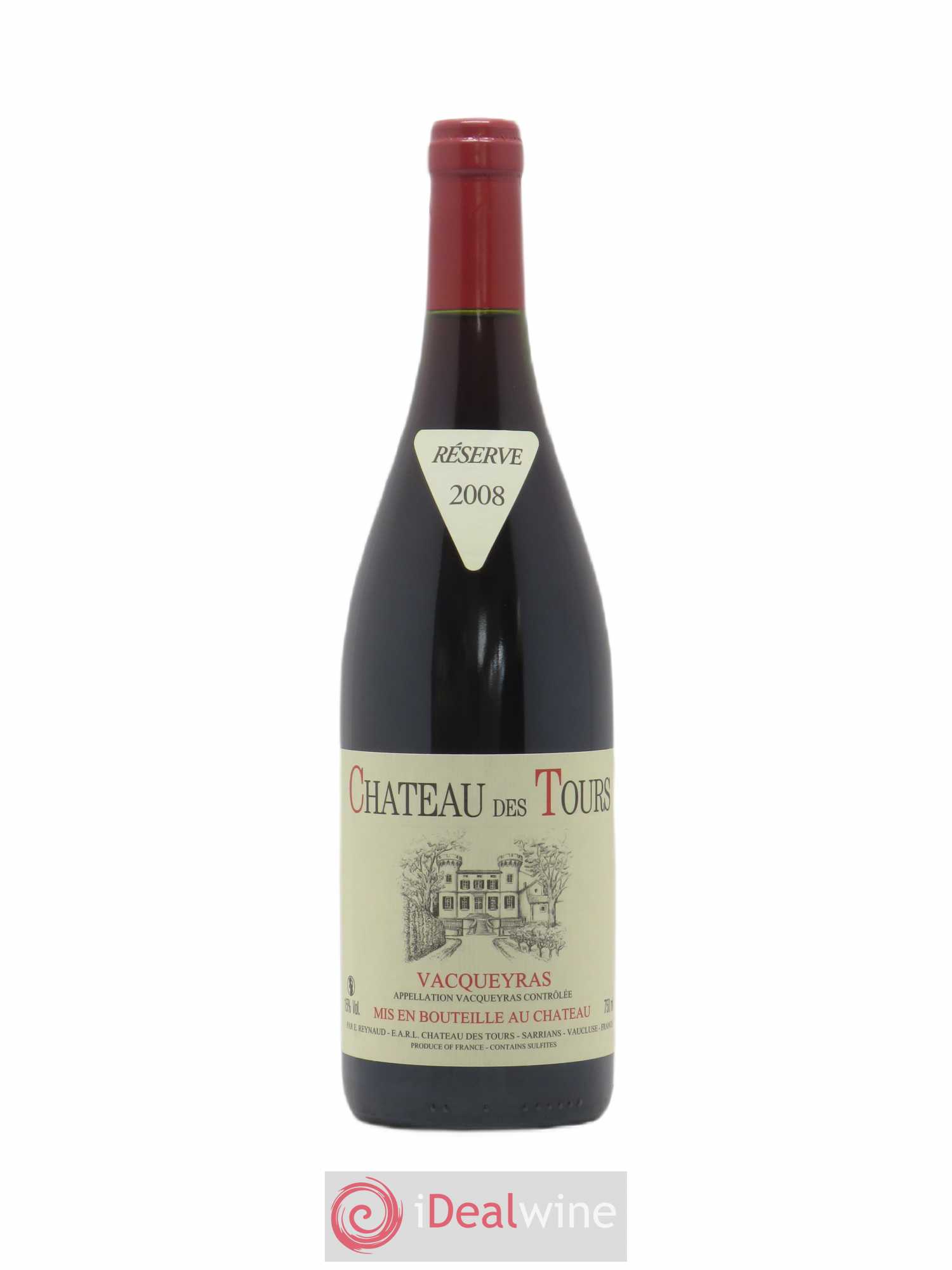 Vacqueyras Château des Tours Emmanuel Reynaud 2008 - Lot de 1 bouteille - 0