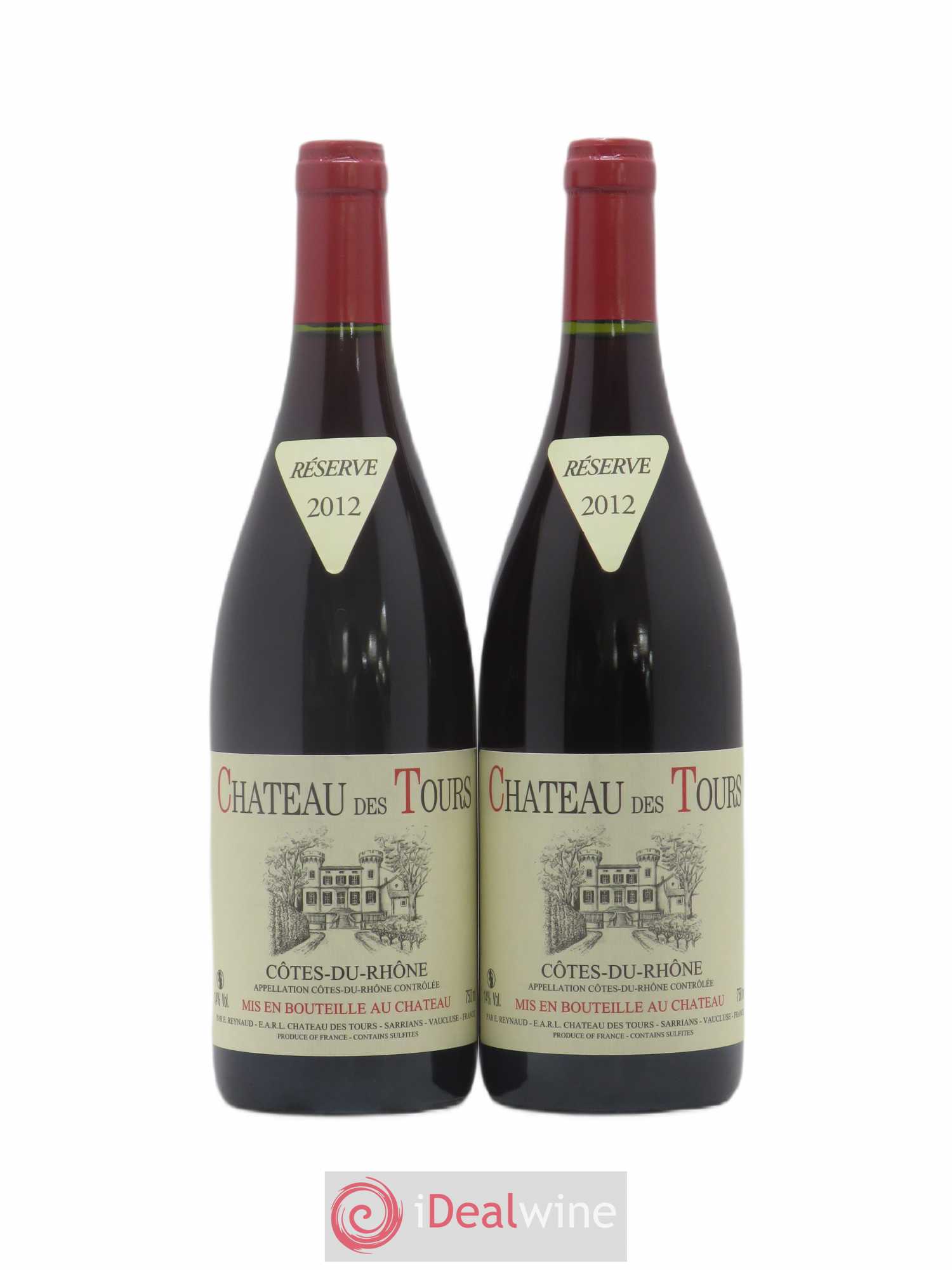 Côtes-du-Rhône Château des Tours Emmanuel Reynaud 2012 - Lot de 2 bouteilles - 0