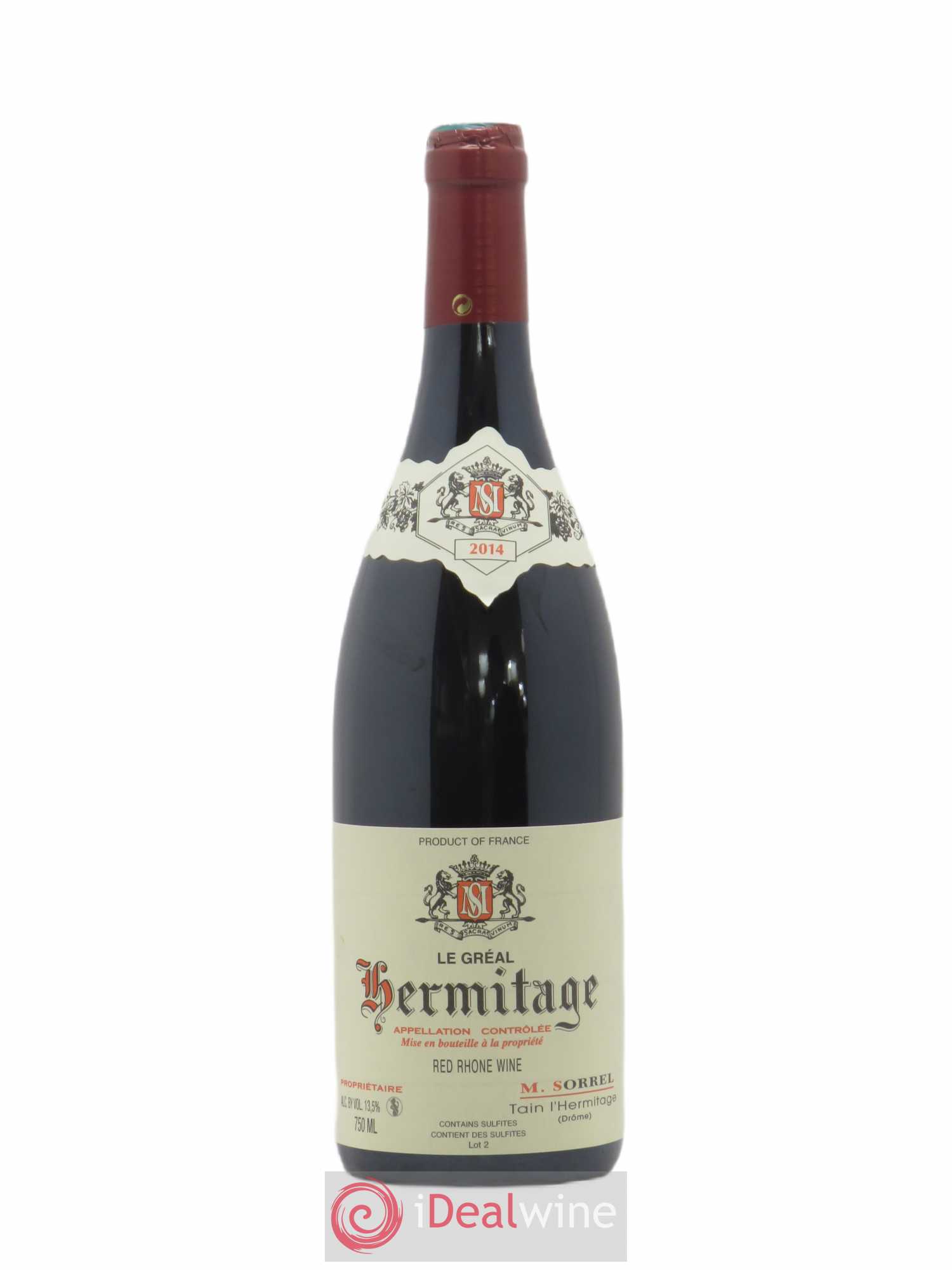 Hermitage Le Gréal Marc Sorrel 2014 - Lot de 1 bouteille - 0