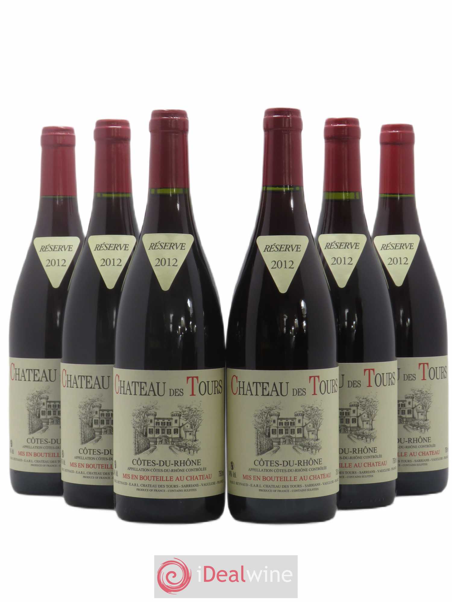 Côtes-du-Rhône Château des Tours Emmanuel Reynaud 2012 - Lot de 6 bouteilles - 0