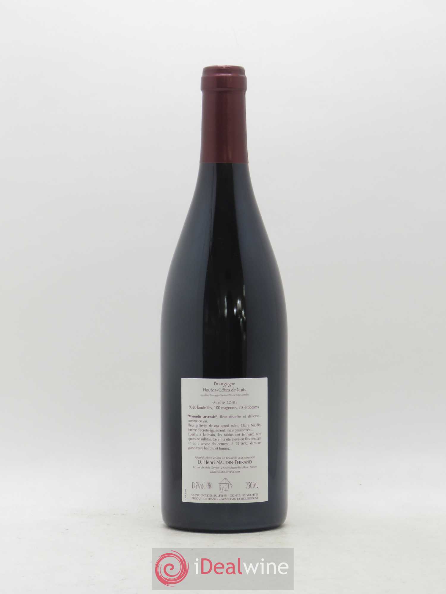 Hautes-Côtes de Nuits Myosotis Arvensis Naudin-Ferrand (Domaine) 2018 - Lot de 1 bouteille - 1