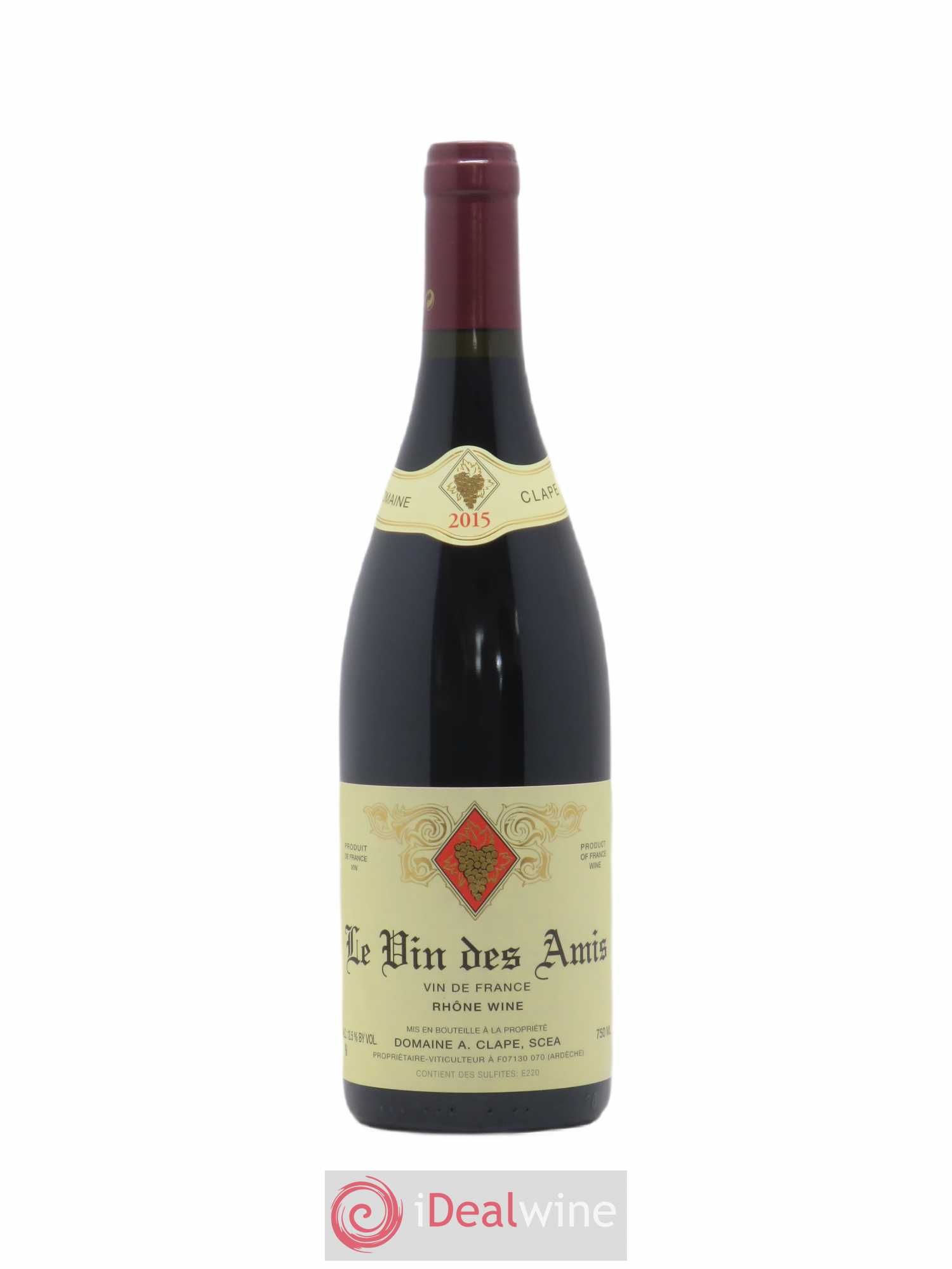 Vin de France Le Vin des Amis Auguste Clape 2015 - Lot de 1 bouteille - 0