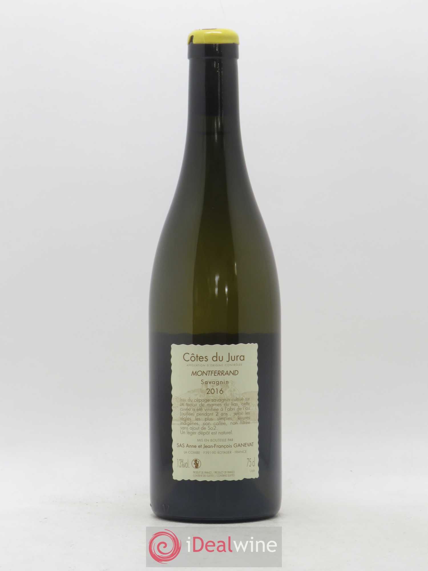 Côtes du Jura Montferrand savagnin Anne et Jean François Ganevat 2016 - Lot de 1 bouteille - 1