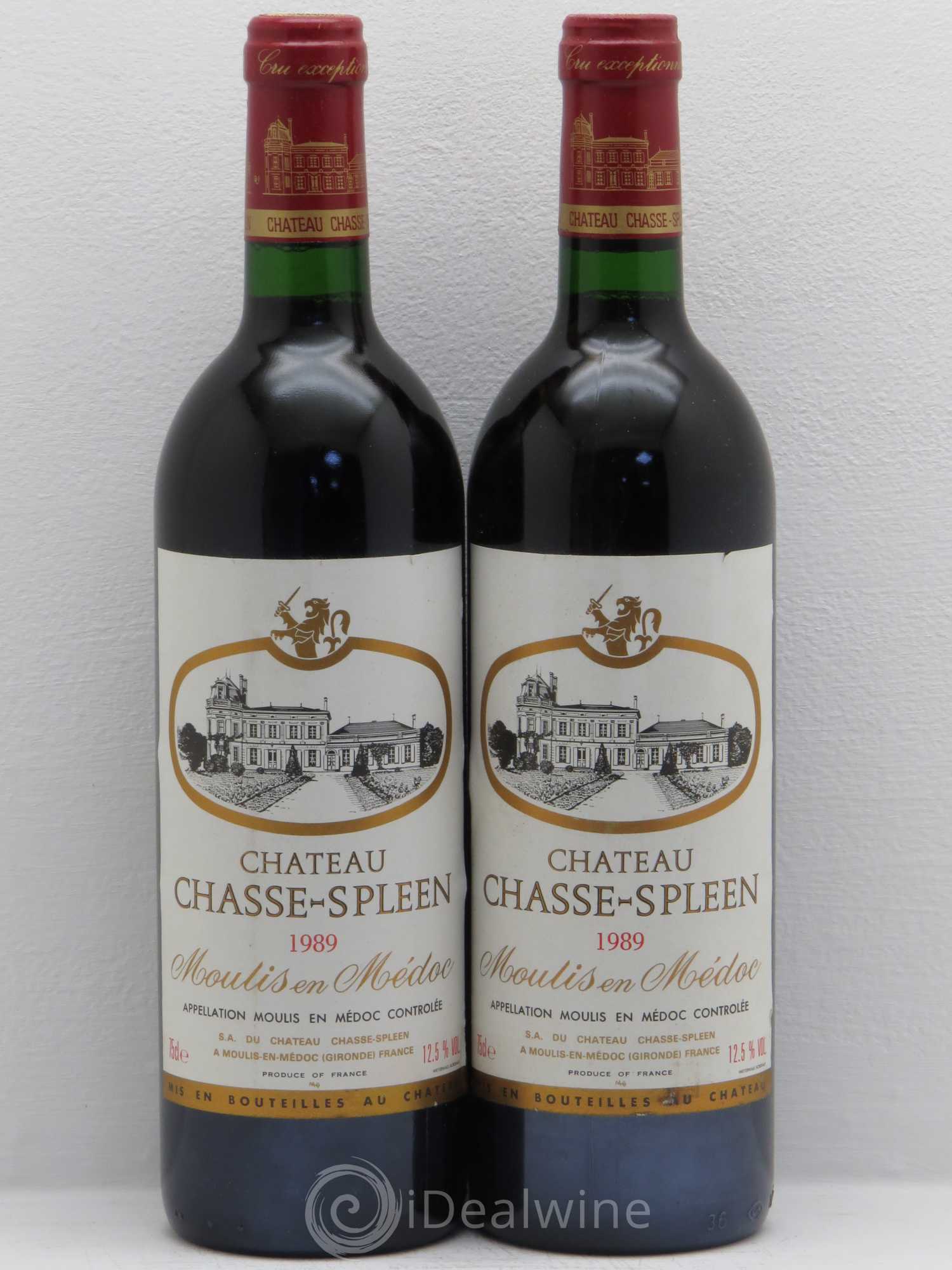 Château Chasse Spleen 1989 - Lot de 2 bouteilles - 0