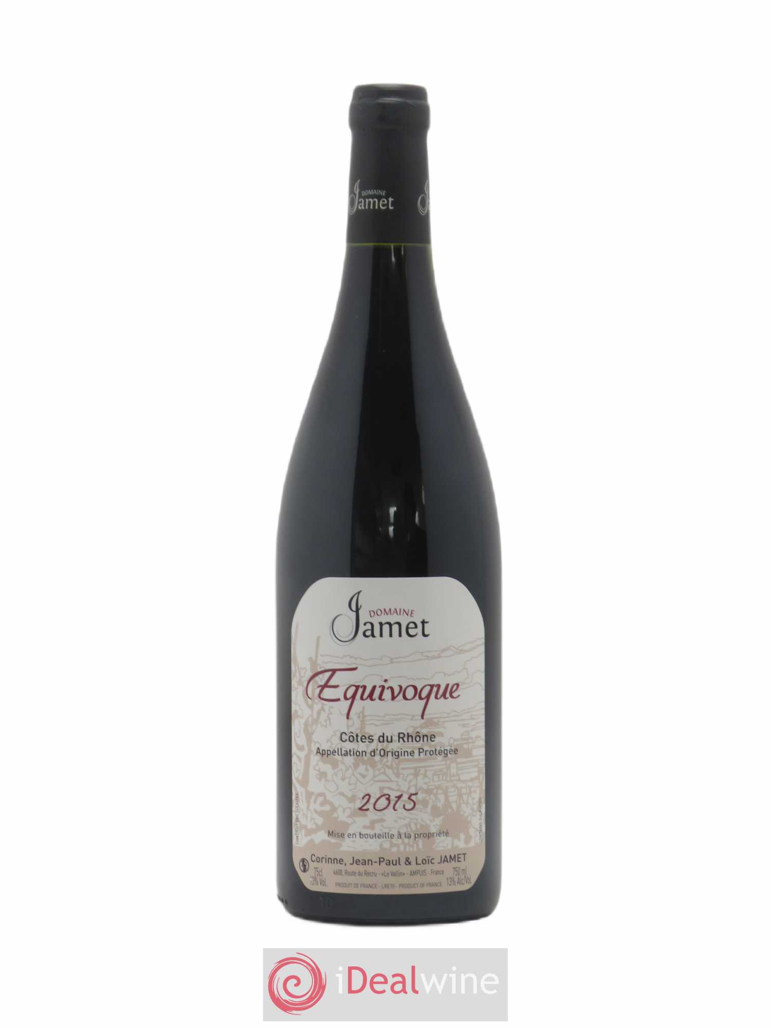 Côtes-du-Rhône Equivoque Jamet (Domaine) 2015 - Lot de 1 bouteille - 0