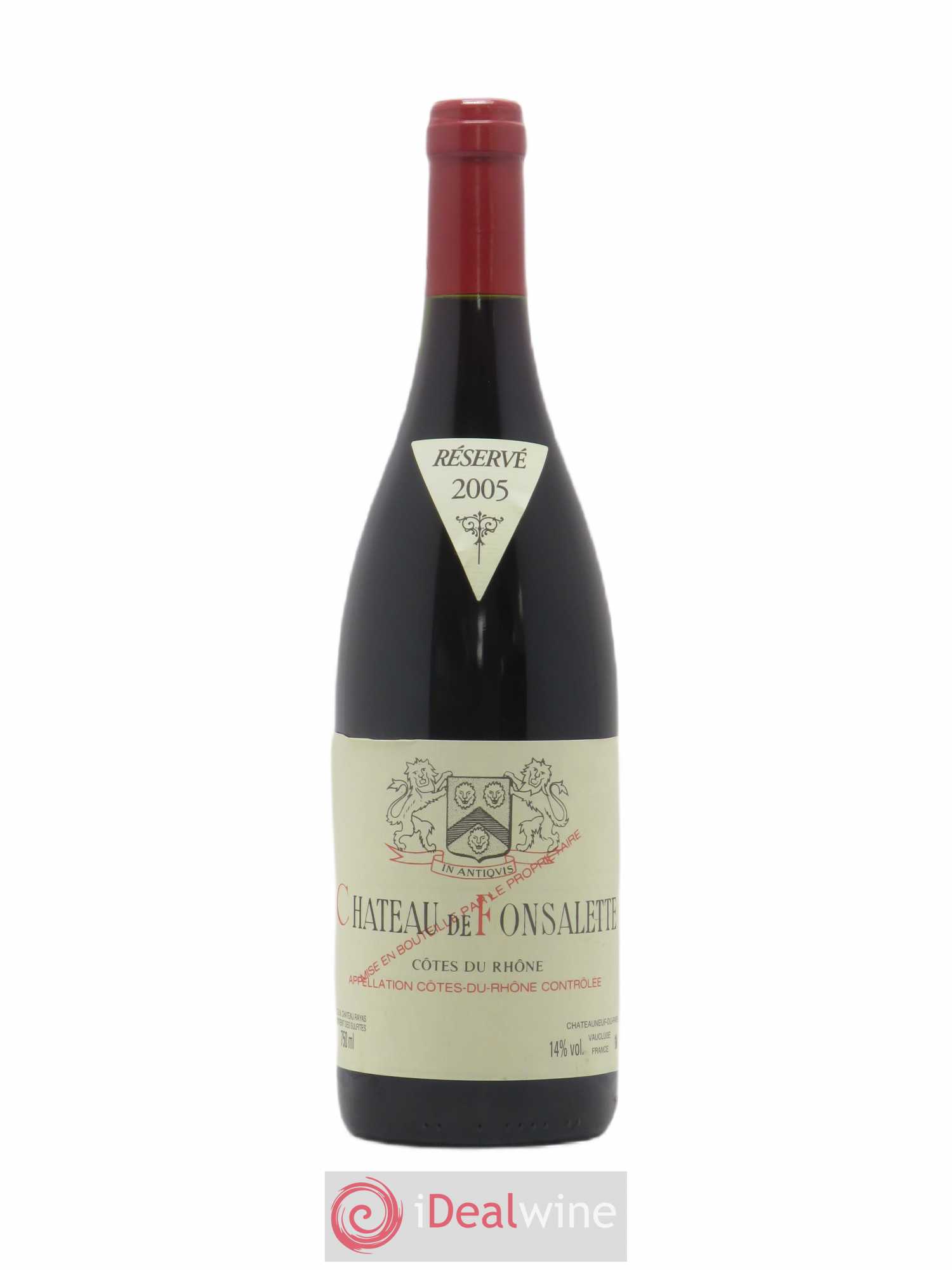 Côtes-du-Rhône Château de Fonsalette Emmanuel Reynaud 2005 - Lot de 1 bouteille - 0