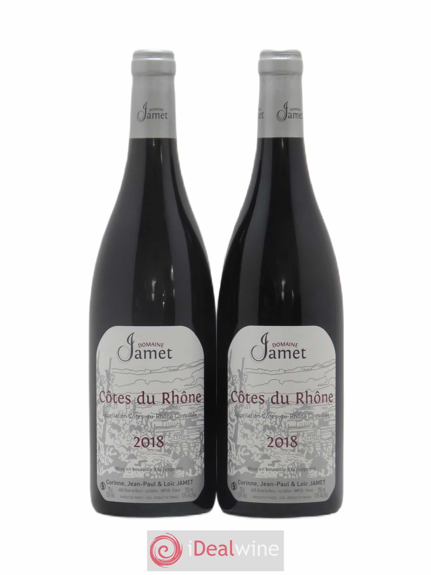 Côtes-du-Rhône Jamet (Domaine) 2018 - Lot de 2 bouteilles - 0