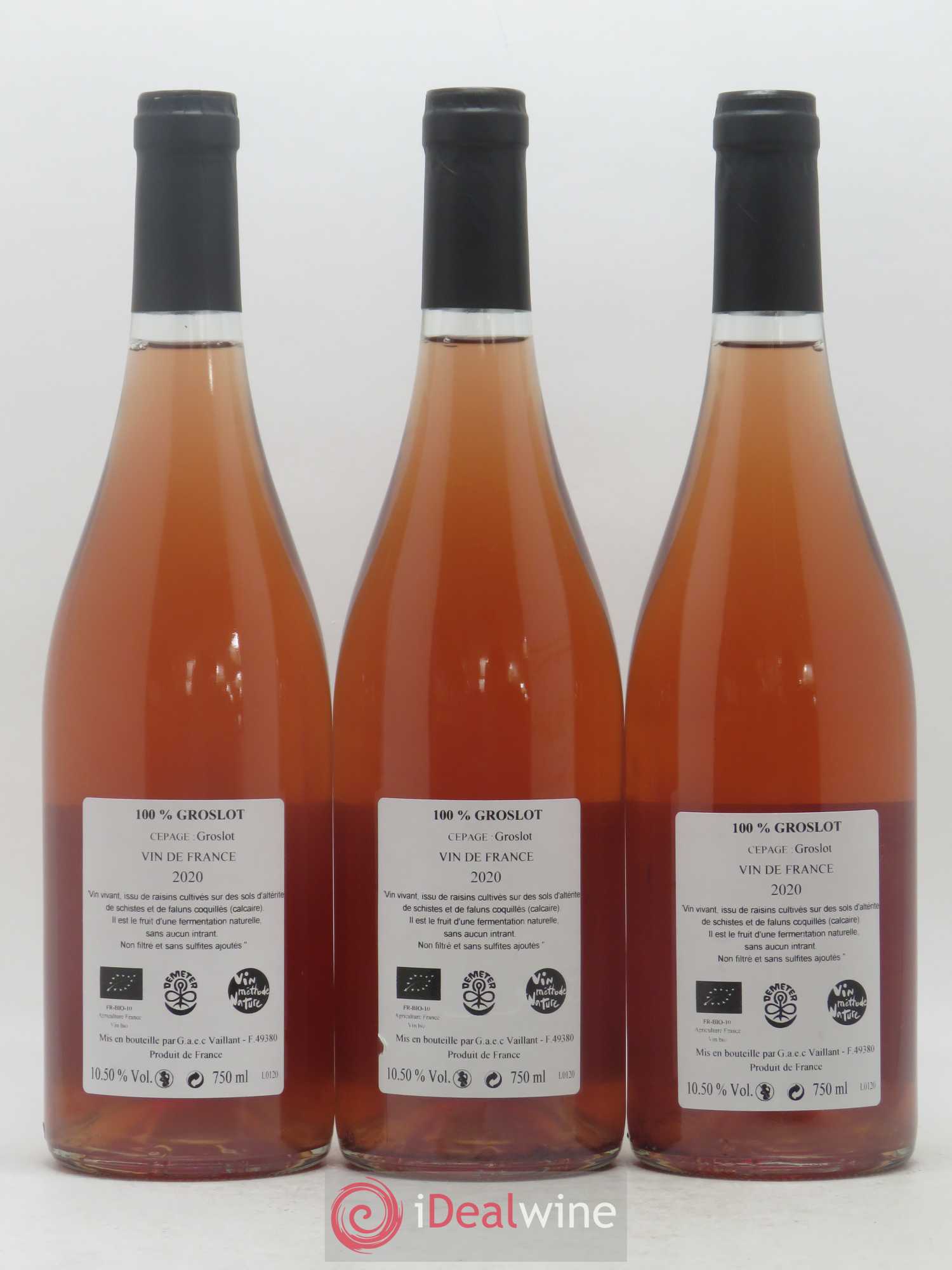Vin de France Les Grandes Vignes Groslot (sans prix de réserve) 2020 - Lotto di 3 bottiglie - 1