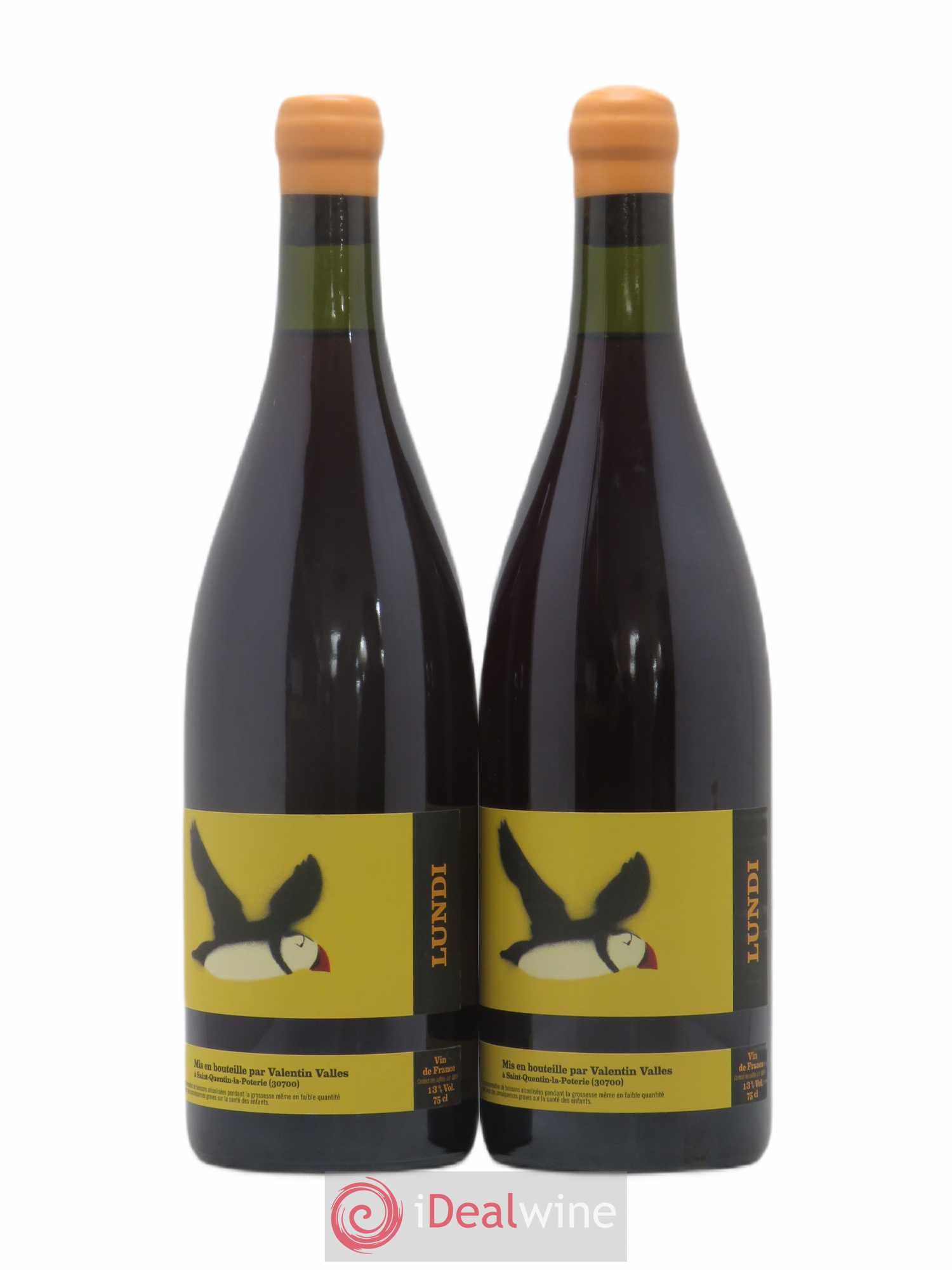 Vin de France Lundi Valentin Vallés 2019 - Lot de 2 bouteilles - 0