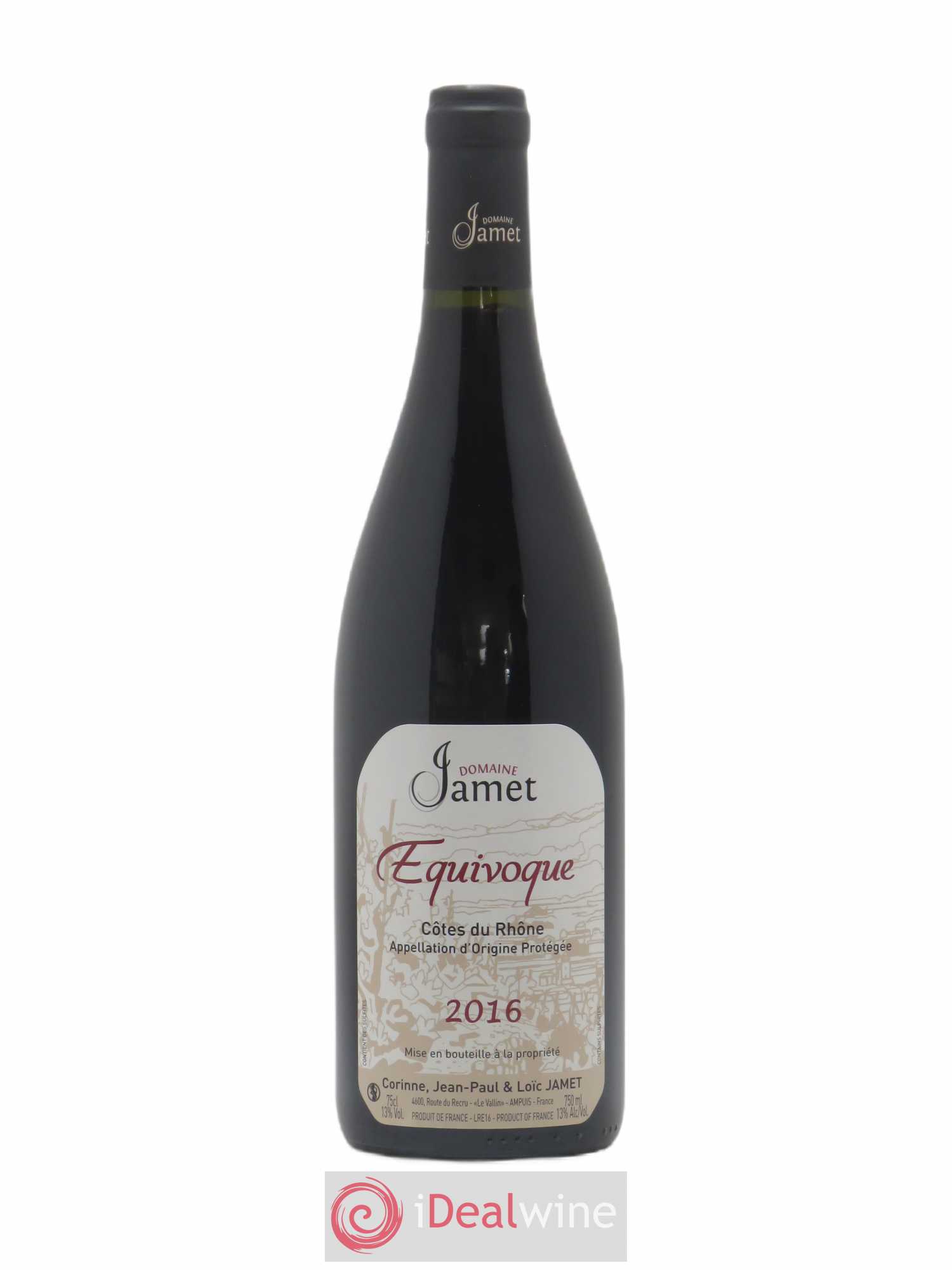 Côtes-du-Rhône Equivoque Jamet (Domaine) 2016 - Lot de 1 bouteille - 0