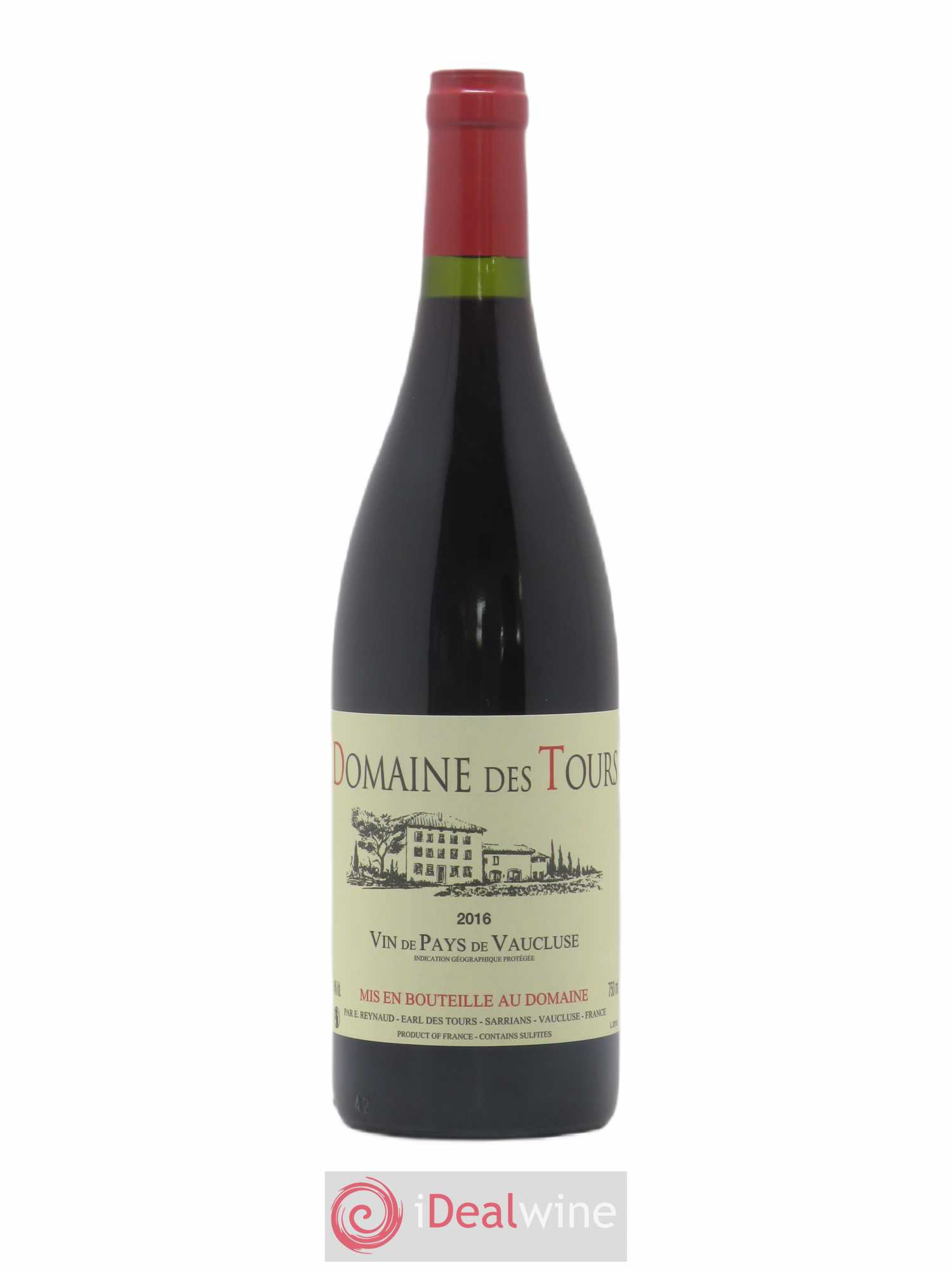 Vaucluse (Vin de Pays de Vaucluse) Domaine des Tours Emmanuel Reynaud 2016 - Lot de 1 bouteille - 0