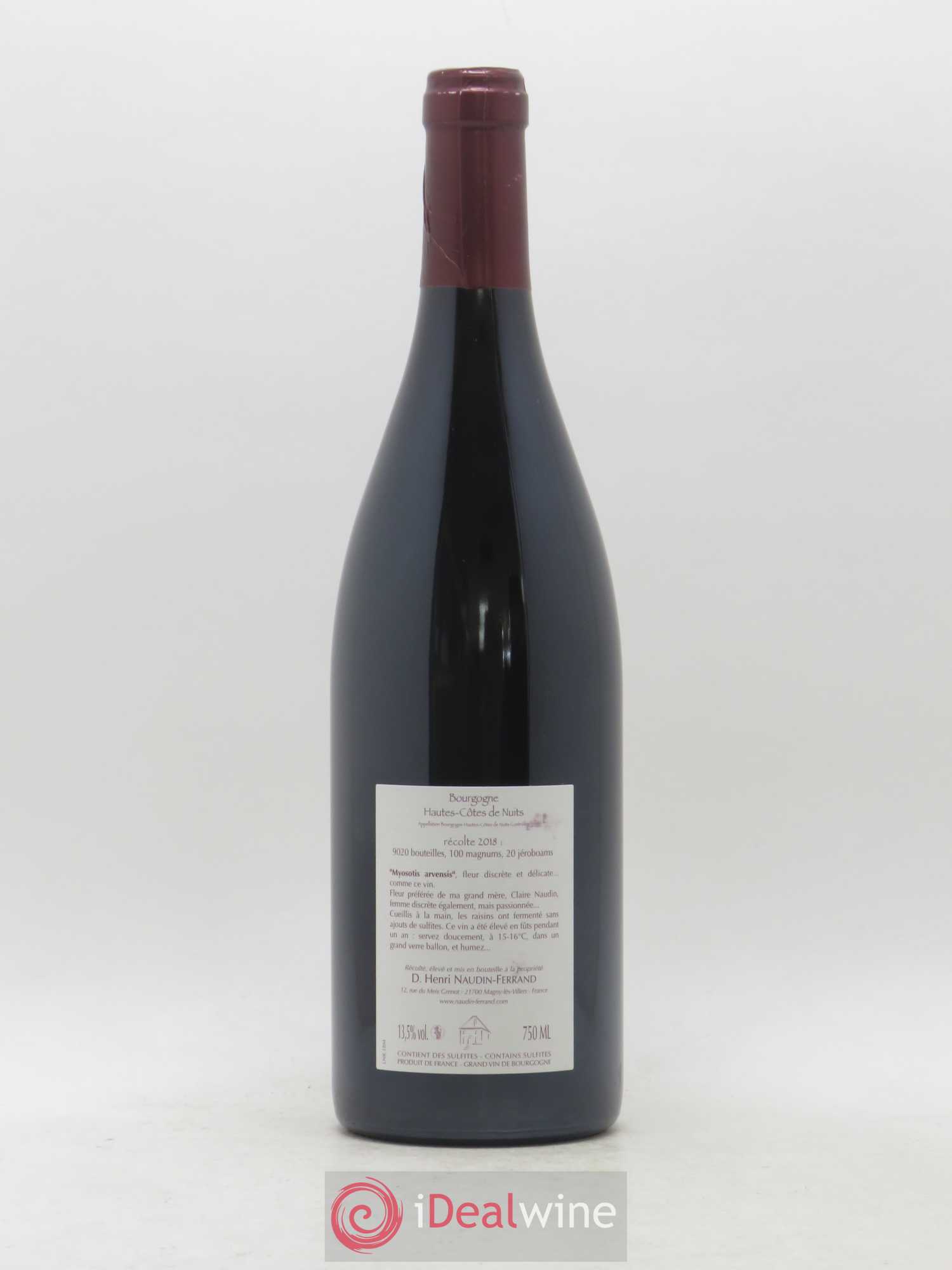 Hautes-Côtes de Nuits Myosotis Arvensis Naudin-Ferrand (Domaine) 2018 - Lot de 1 bouteille - 1