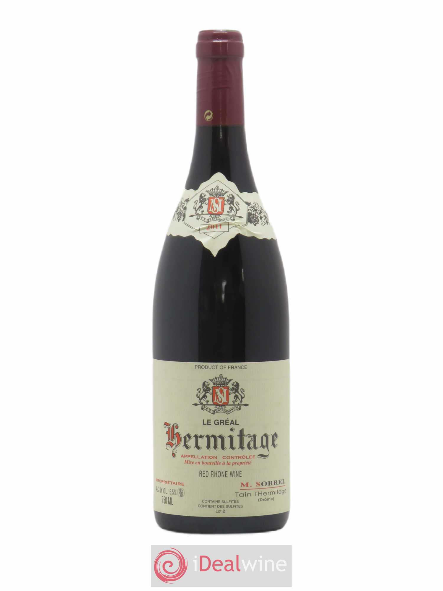 Hermitage Le Gréal Marc Sorrel 2011 - Lot de 1 bouteille - 0