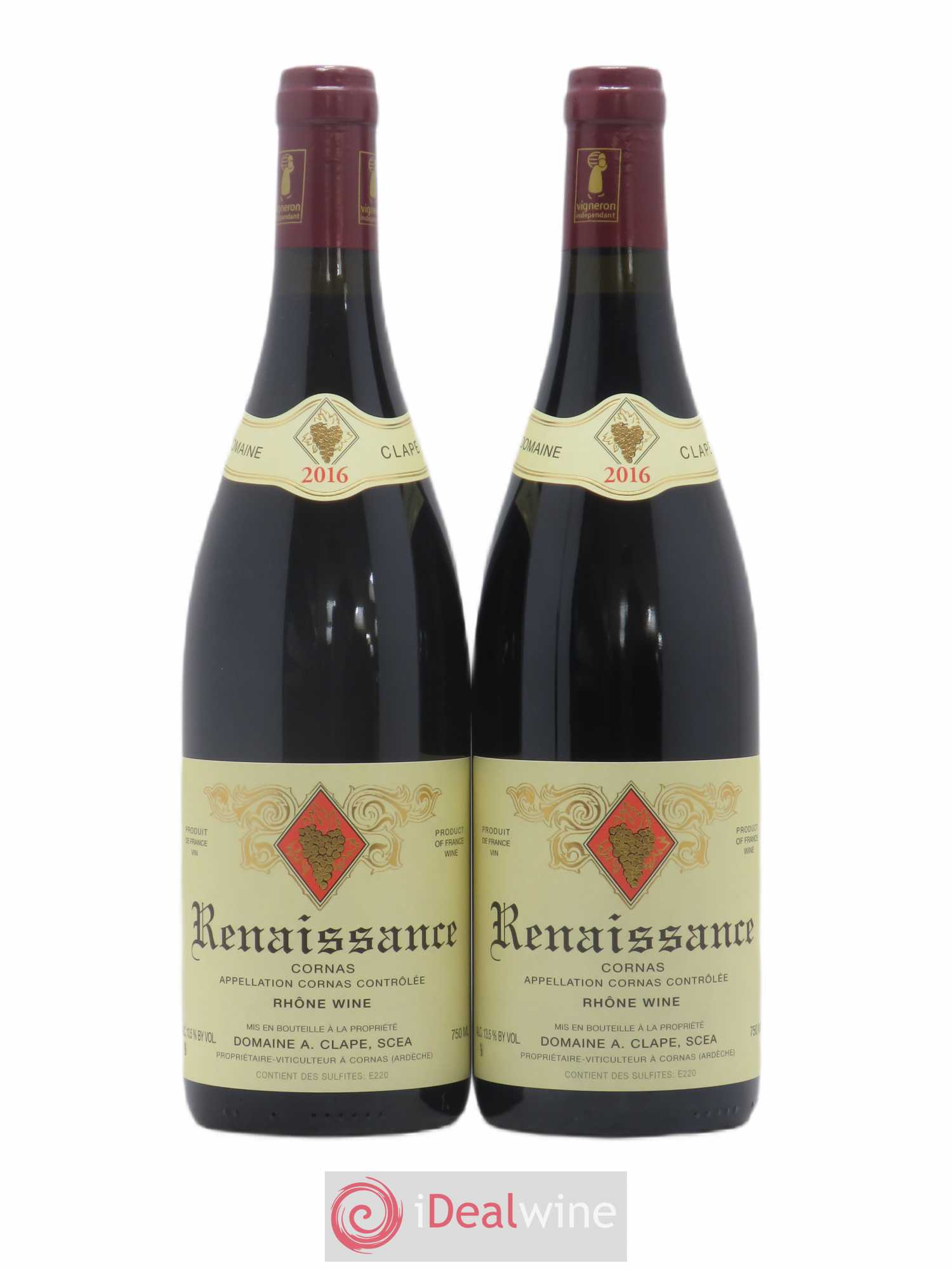 Cornas Renaissance Auguste Clape 2016 - Lot de 2 bouteilles - 0