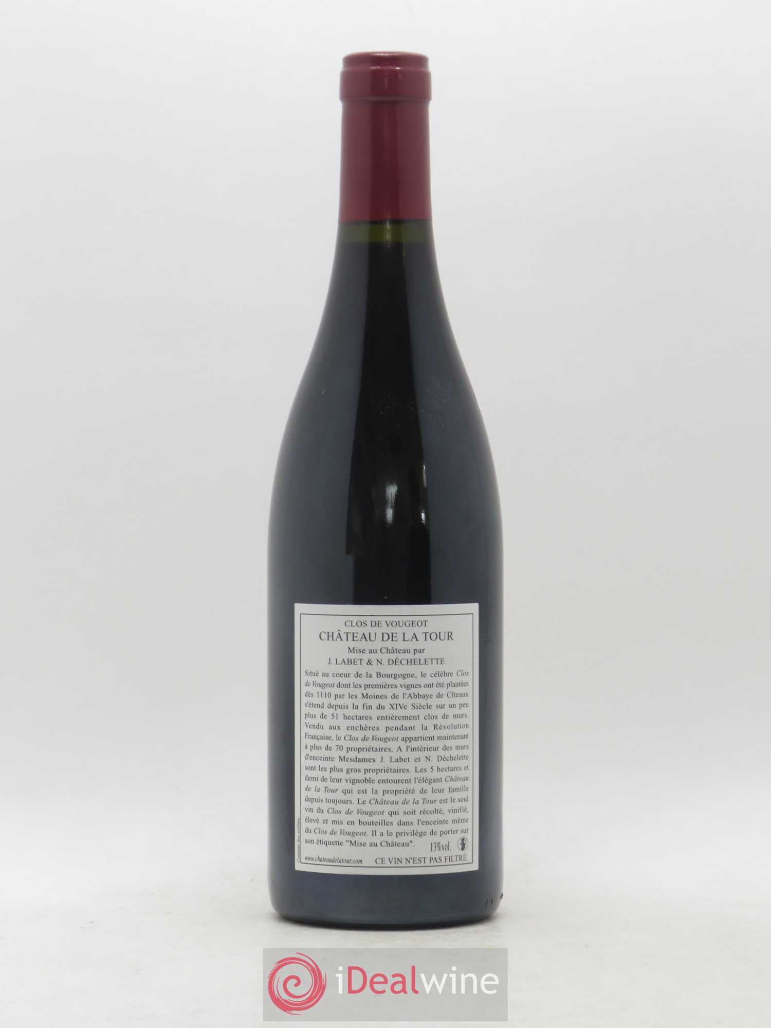 Clos de Vougeot Grand Cru Château de La Tour 2010 - Lot de 1 bouteille - 1