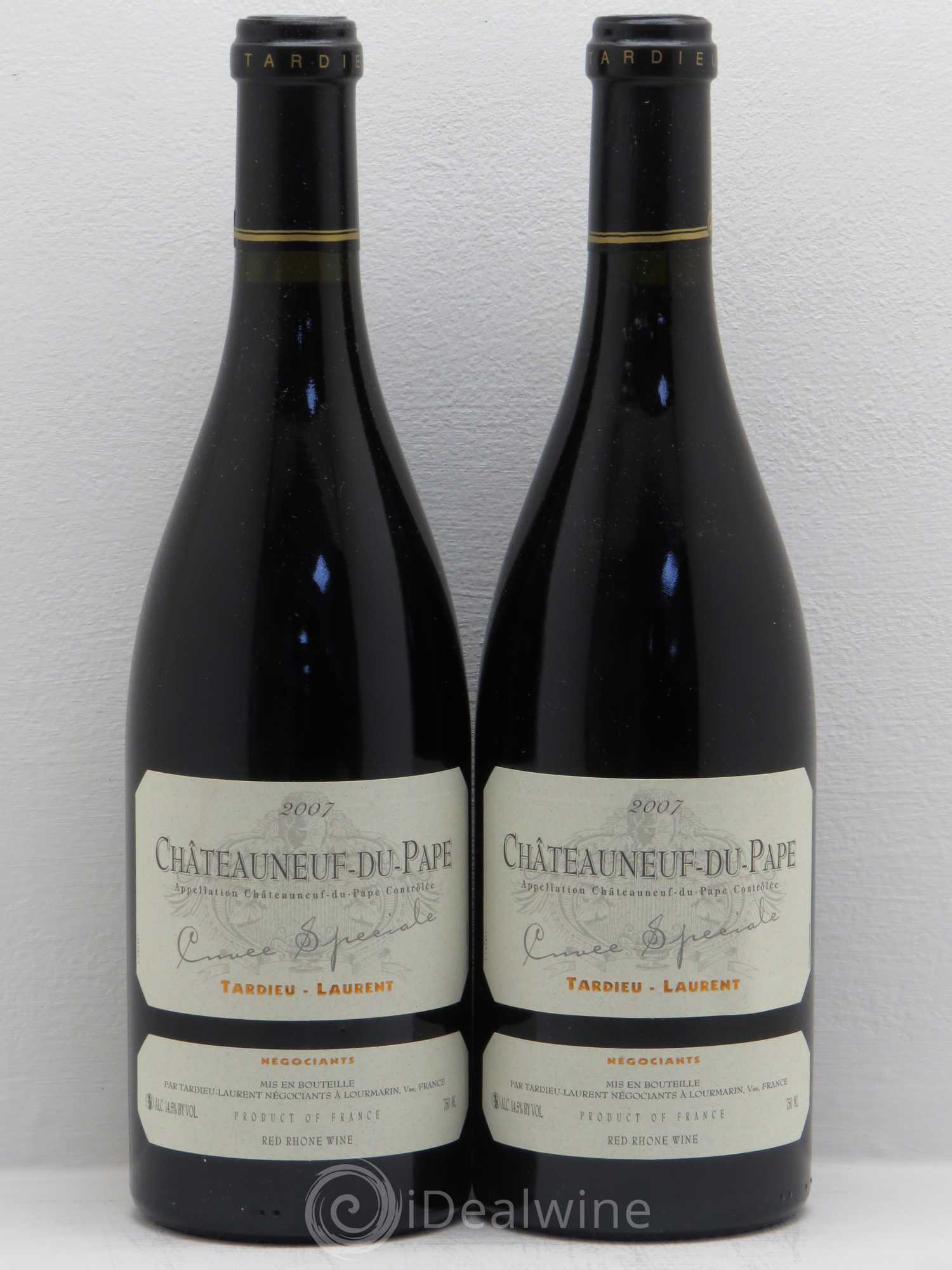 Châteauneuf-du-Pape Tardieu-Laurent Cuvée spéciale Famille Tardieu 2007 - Lot de 2 bouteilles - 0