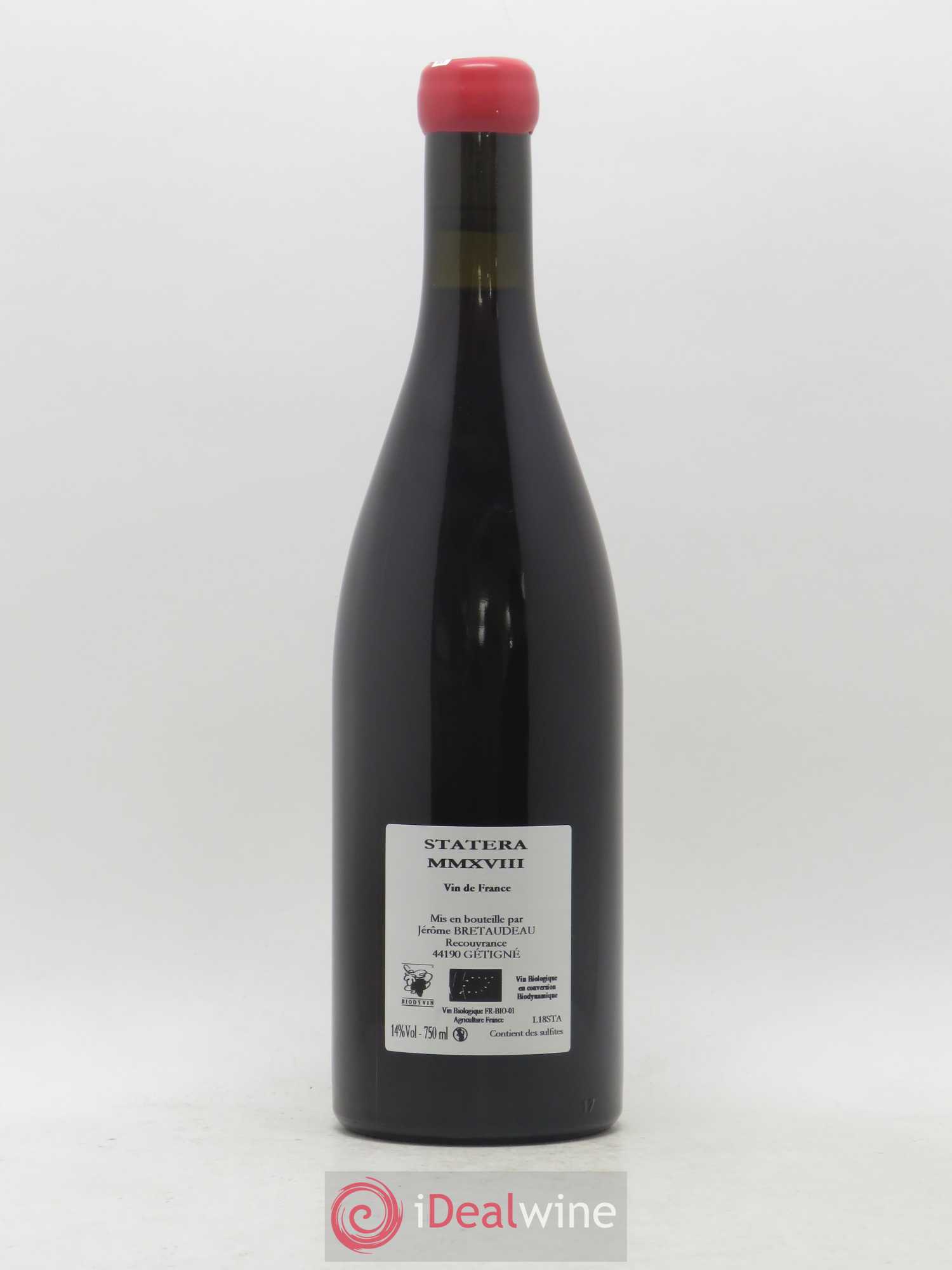 Vin de France Statera Jérôme Bretaudeau - Domaine de Bellevue 2018 - Lot de 1 bouteille - 1