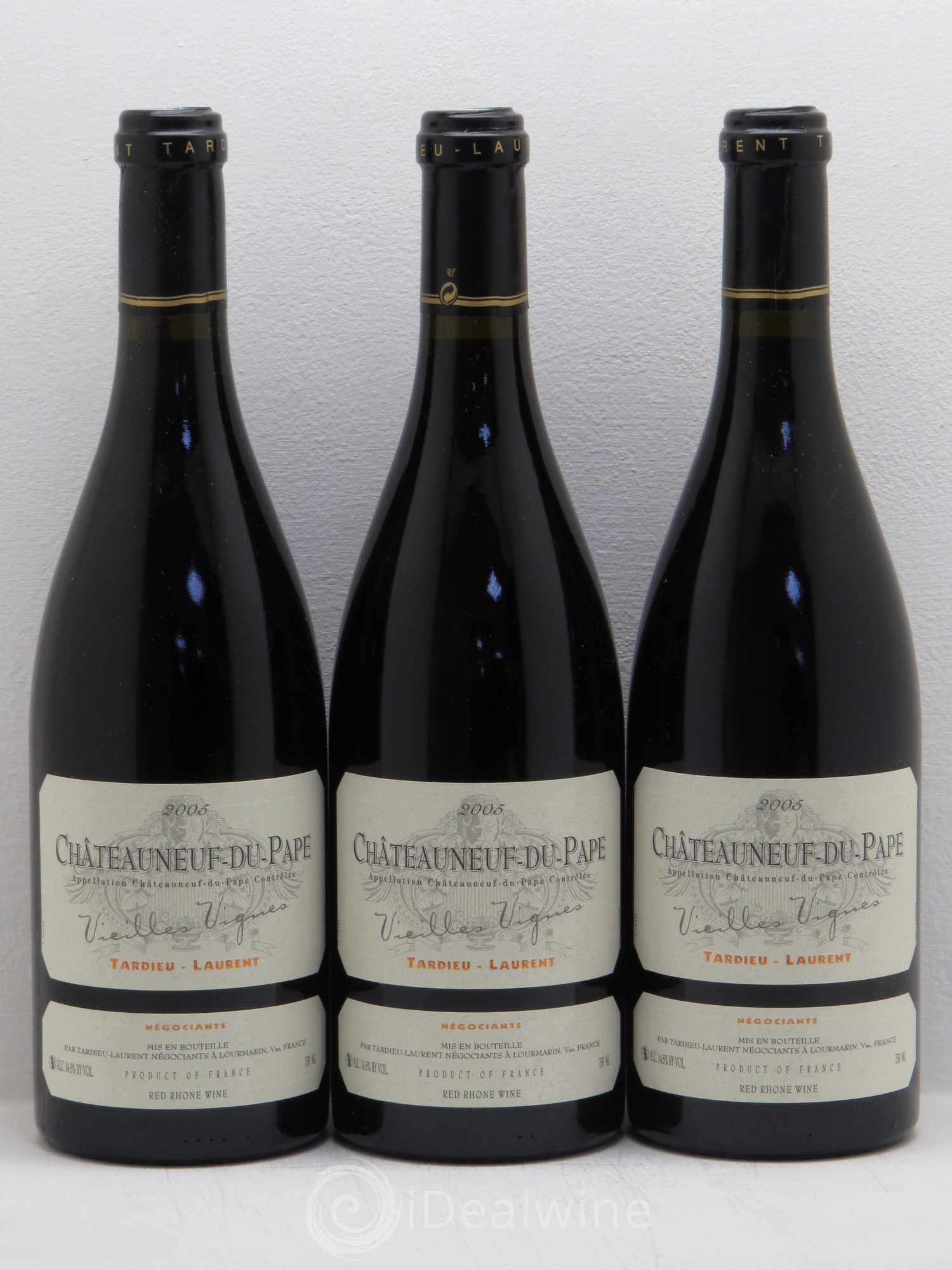 Châteauneuf-du-Pape Tardieu-Laurent Vieilles vignes Famille Tardieu 2005 - Lot de 3 bouteilles - 0