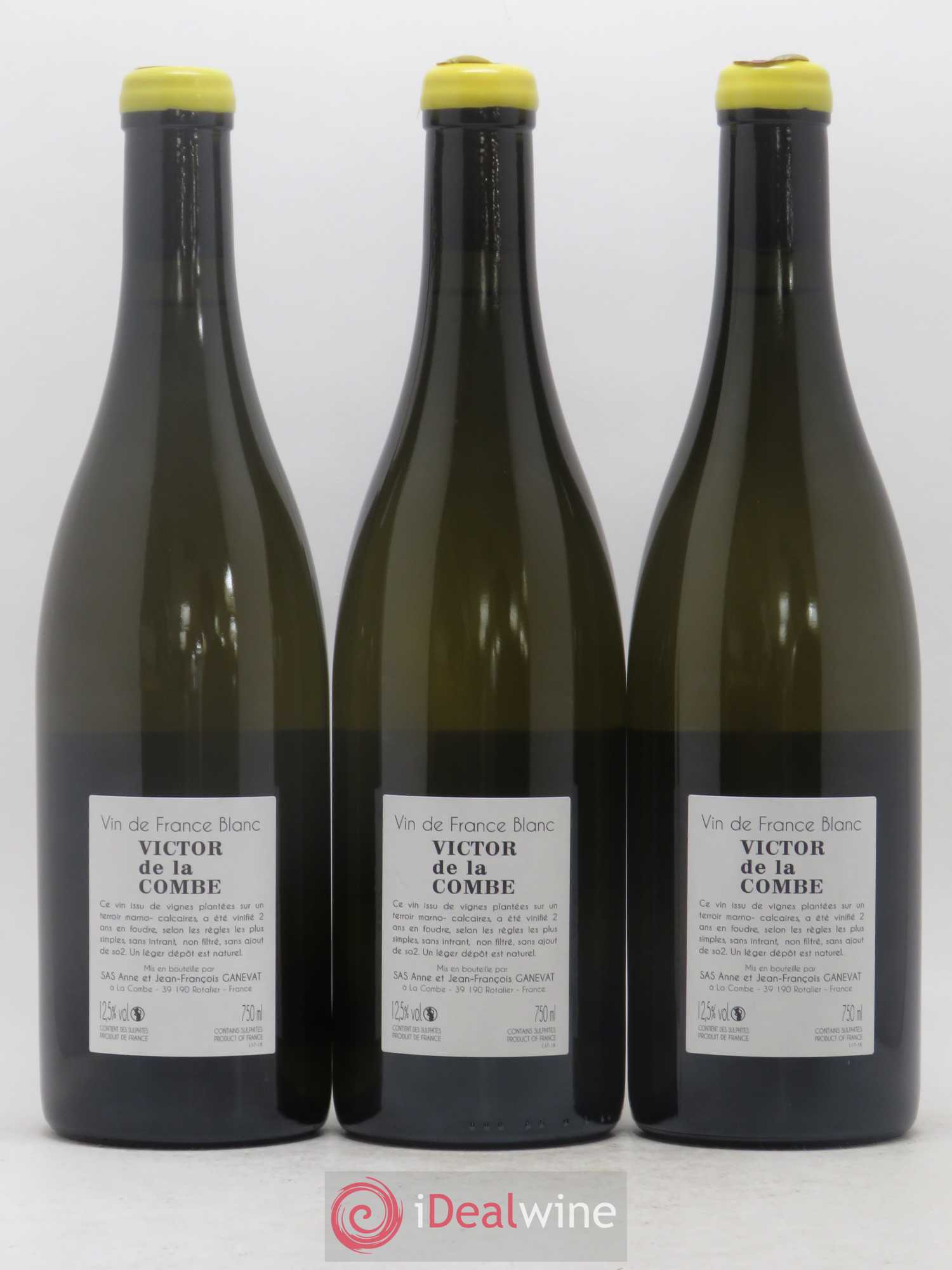Vin de France Victor de la Combe Anne et Jean François Ganevat 2017 - Lot de 3 bouteilles - 1