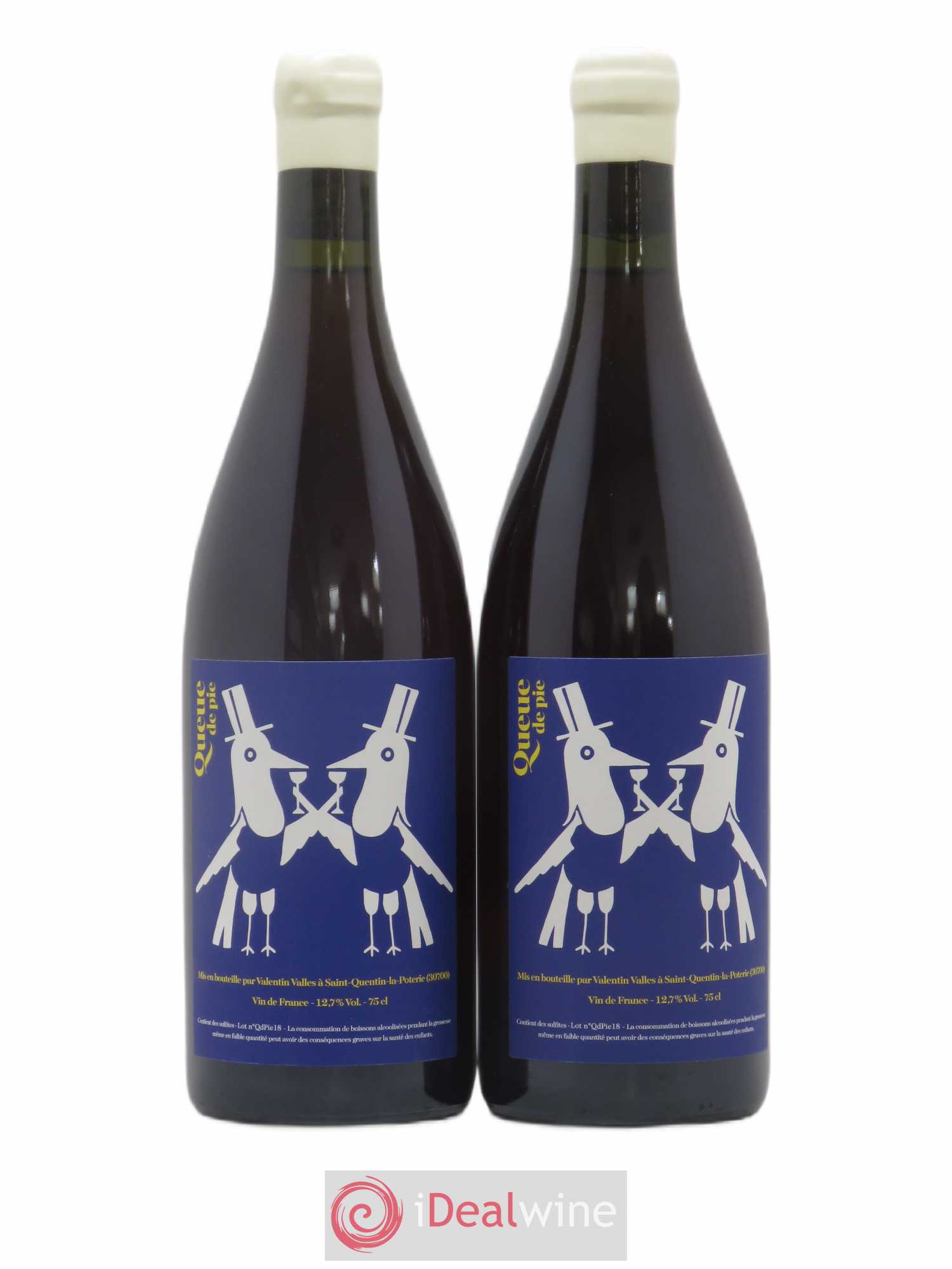 Vin de France Queue de Pie Valentin Valles 2018 - Lot de 2 bouteilles - 0