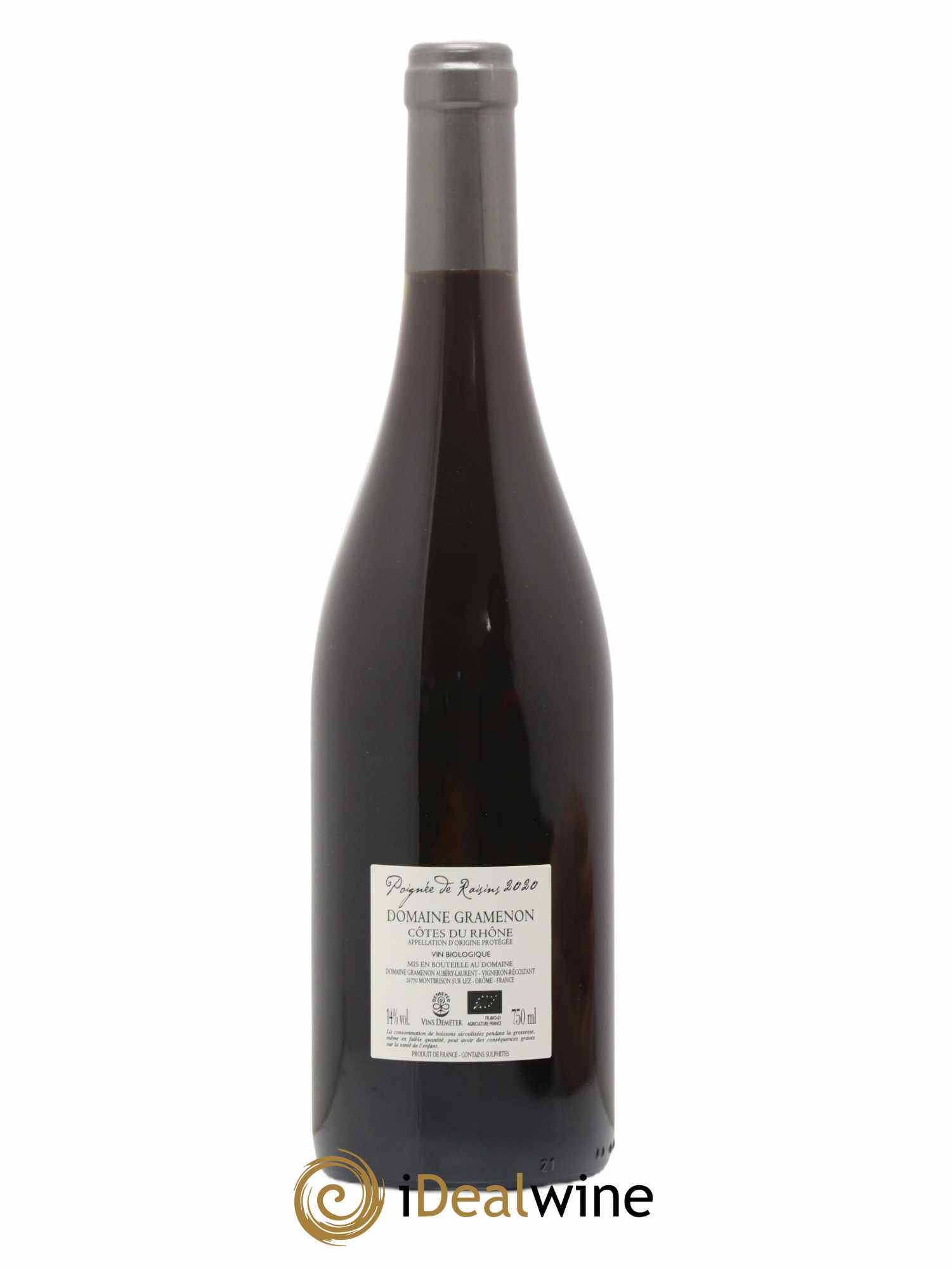 Côtes-du-Rhône Poignée de raisins Gramenon (Domaine) 2020 - Lot de 1 bouteille - 1