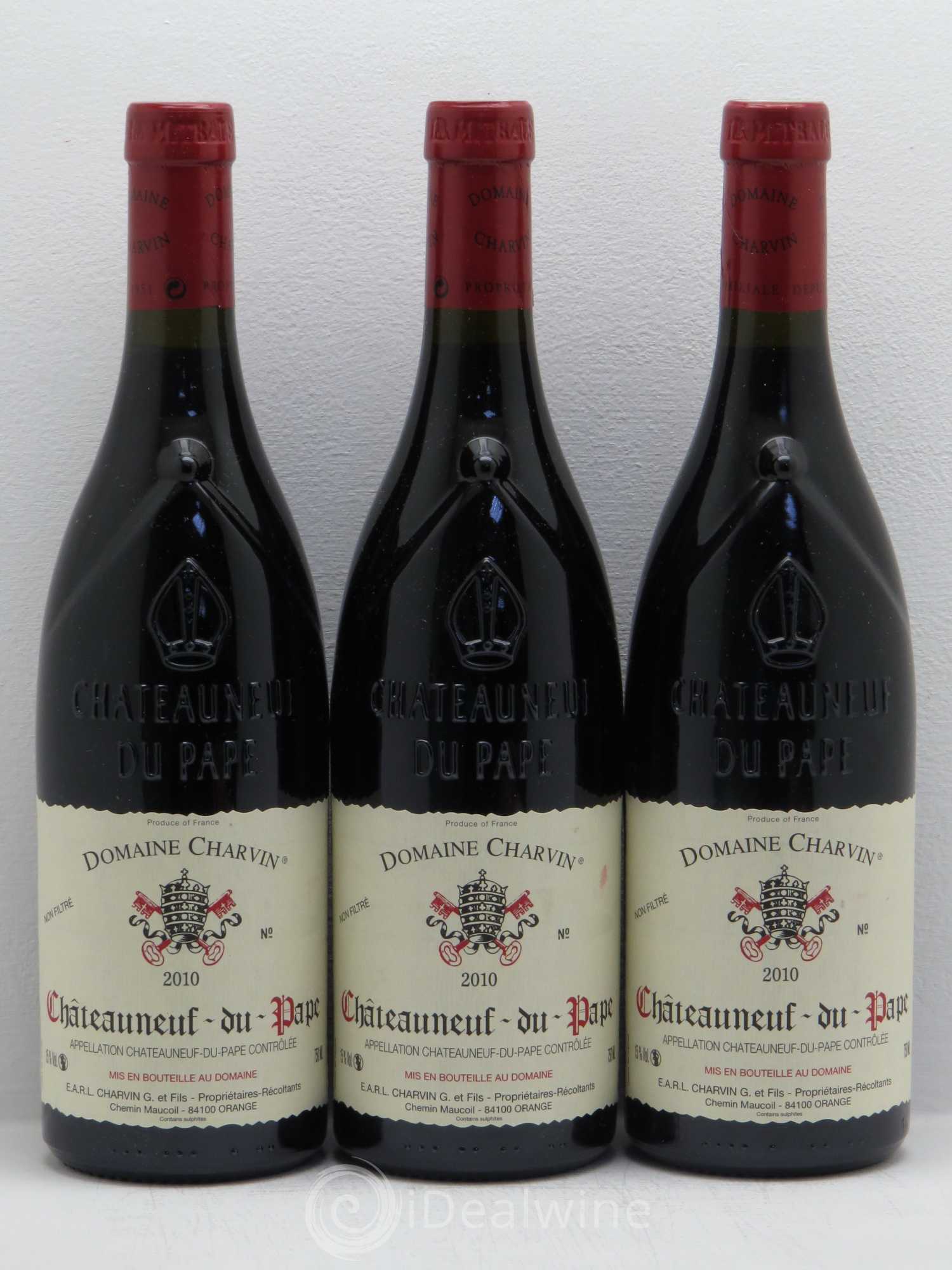 Châteauneuf-du-Pape Charvin (Domaine) 2010 - Lot de 3 bouteilles - 0