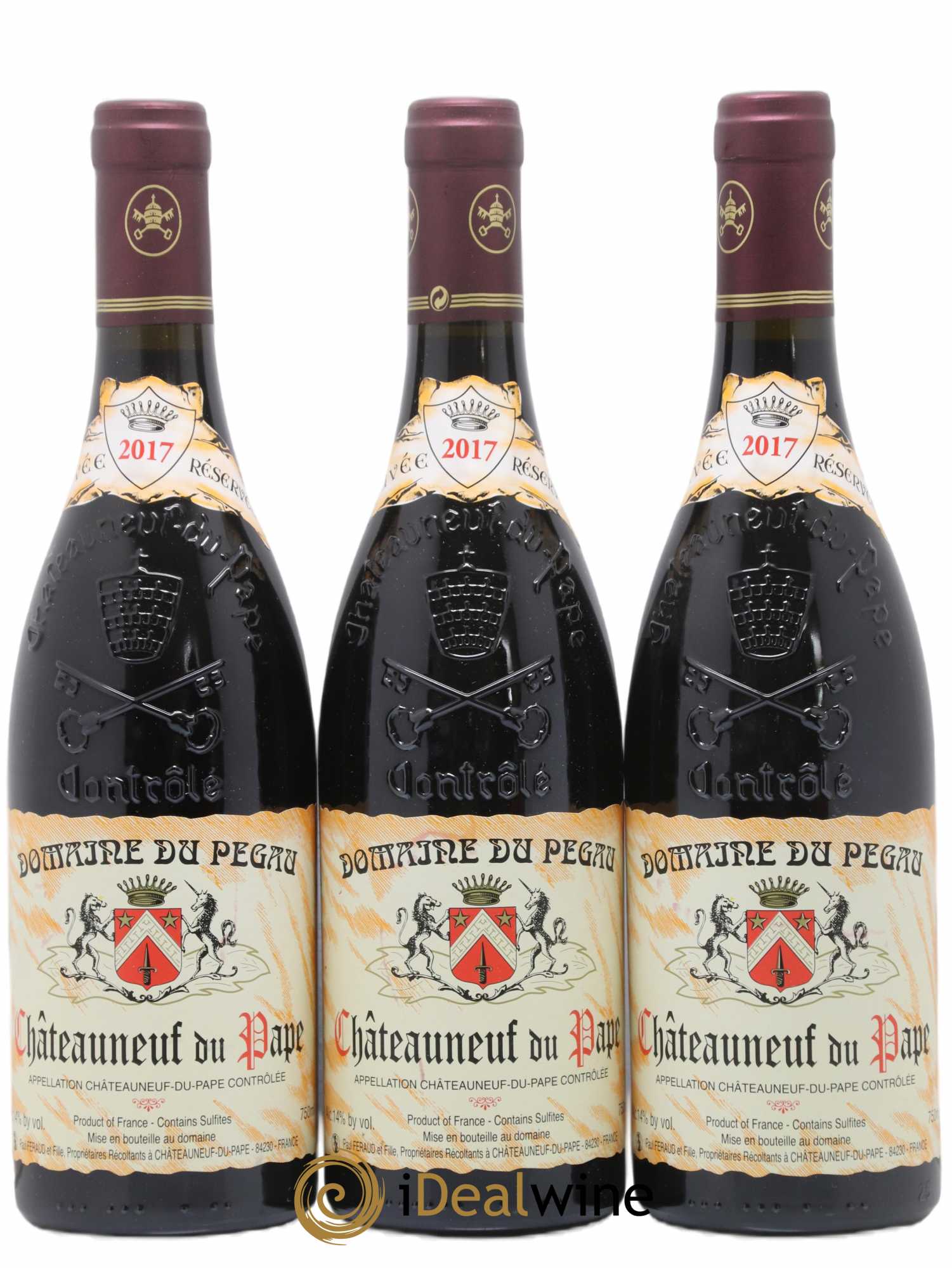 Châteauneuf-du-Pape Domaine du Pégau Cuvée Réservée Paul et Laurence Féraud 2017 - Lot de 3 bouteilles - 0